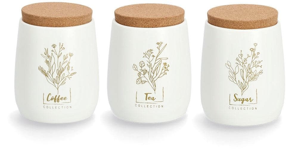 ZELLER Vorratsdose PRESENT "Flowers" Weiß Lebensmittelaufbewahrungsbehälter