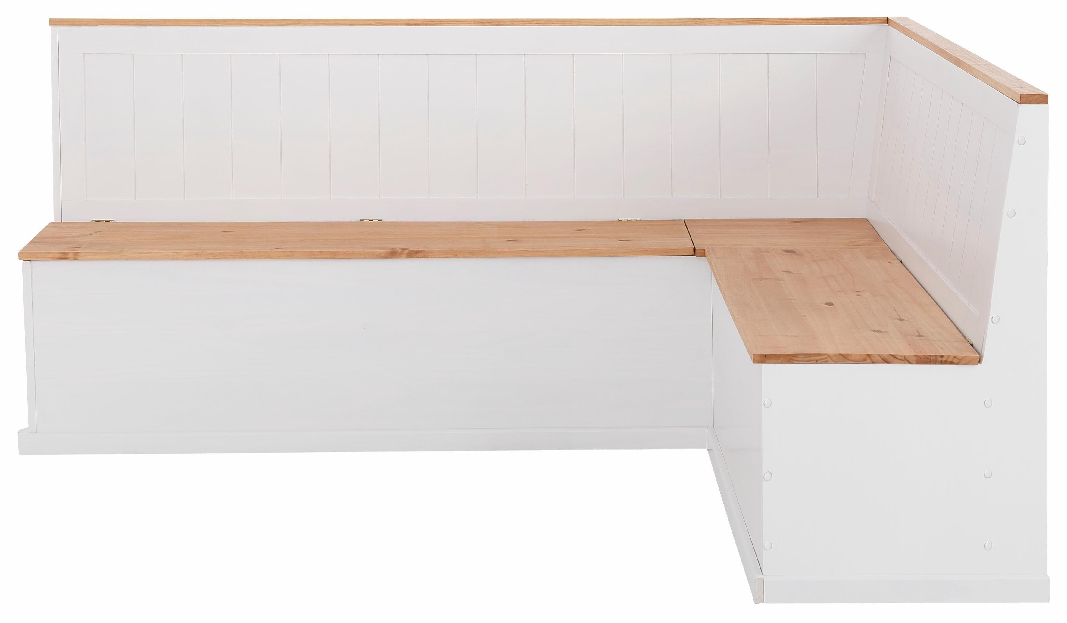 Home Affaire Eckbank Sara Weiß Honig FSC Massivholz