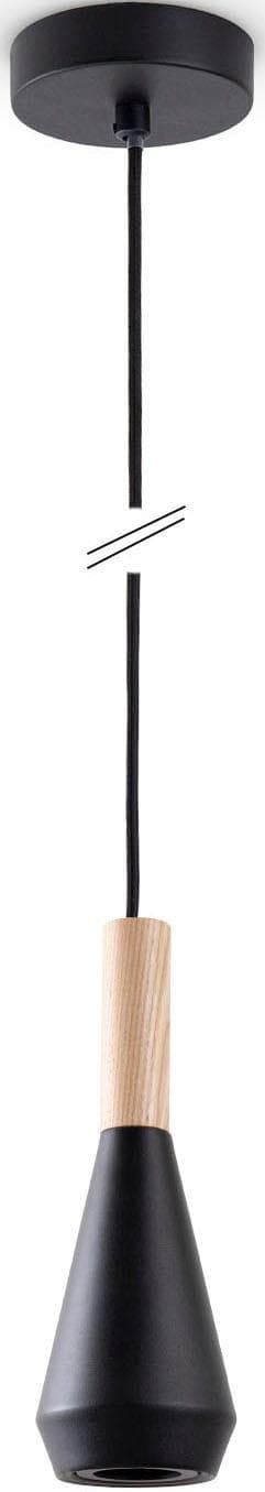 PACO HOME Pendelleuchte MORA Schwarz Skandi-Design GU10