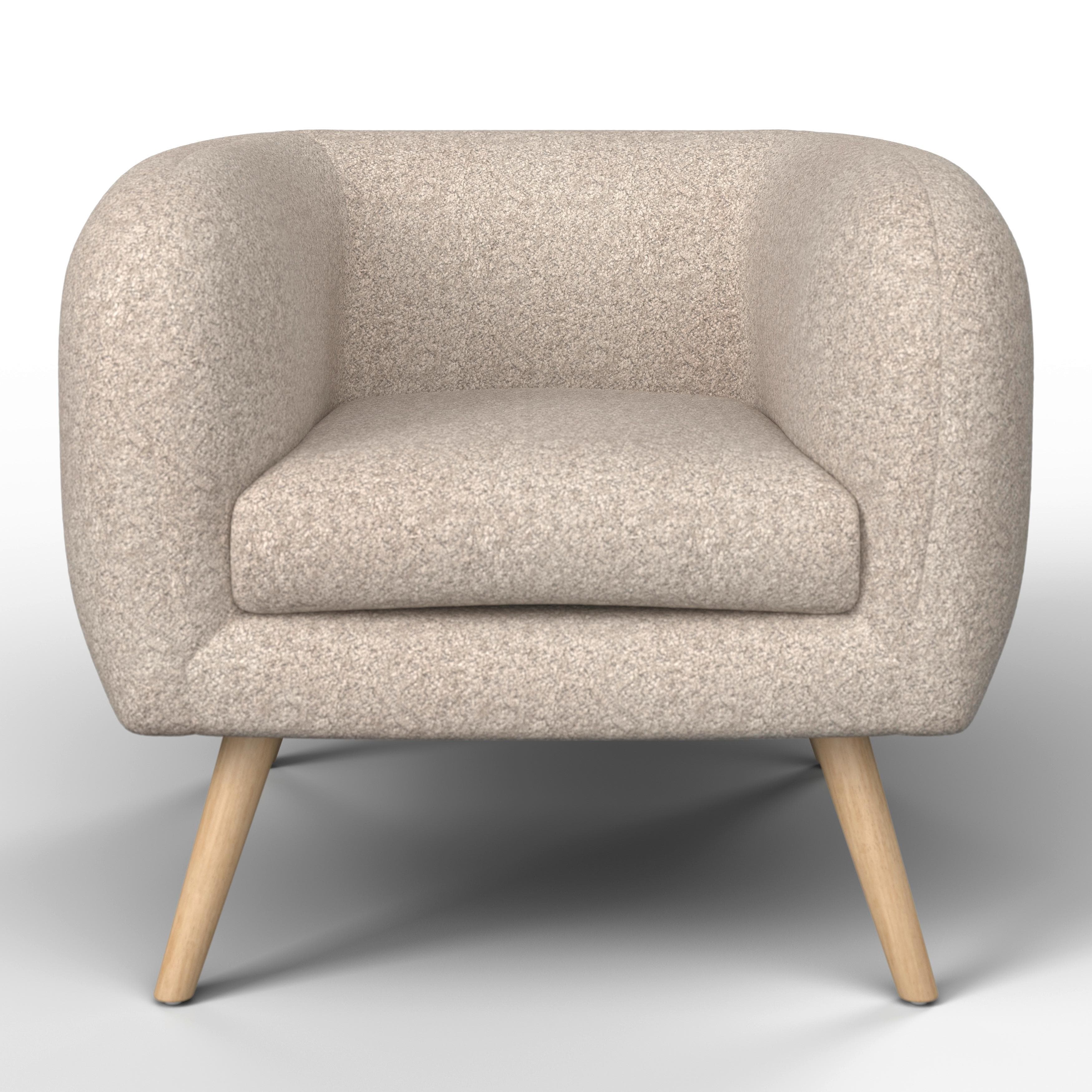Sessel Bruno Beige Webstoff Komfort-Sitzgelegenheit