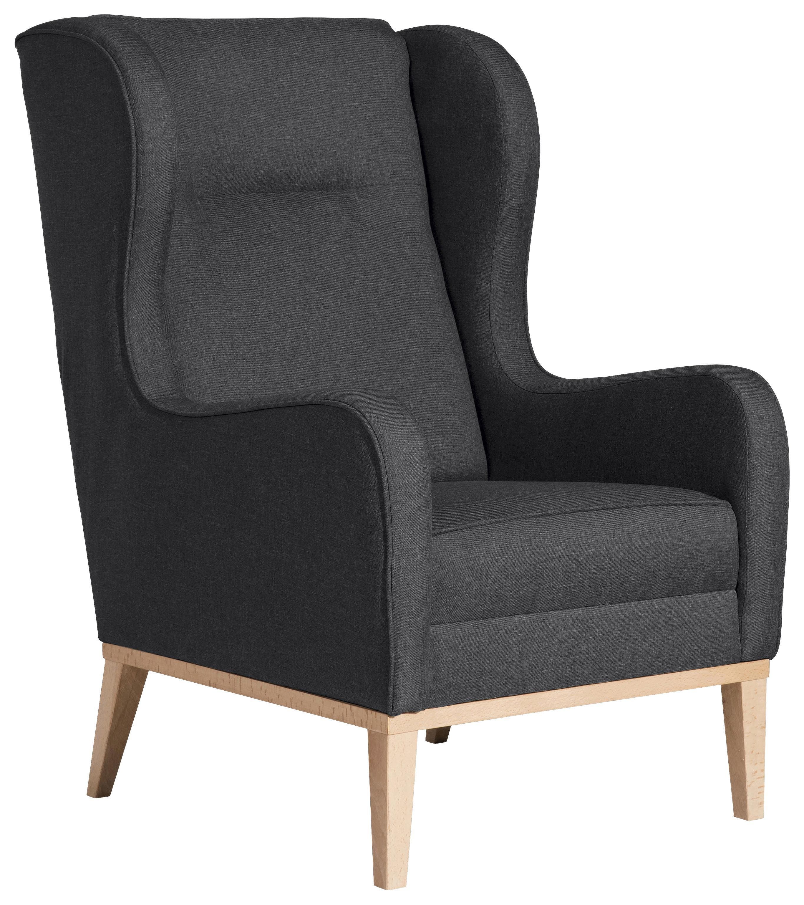 Max Winzer OHRENSESSEL ANGELO Graphitfarben Textil