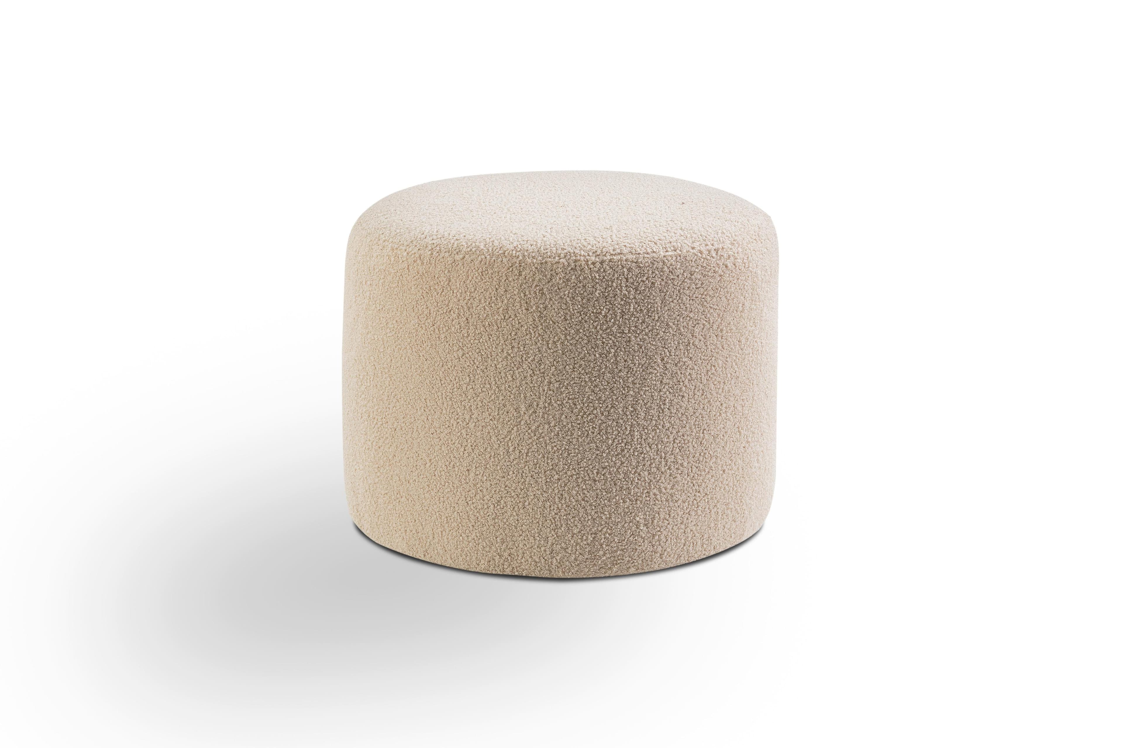 Hocker Kolo Beige Textil