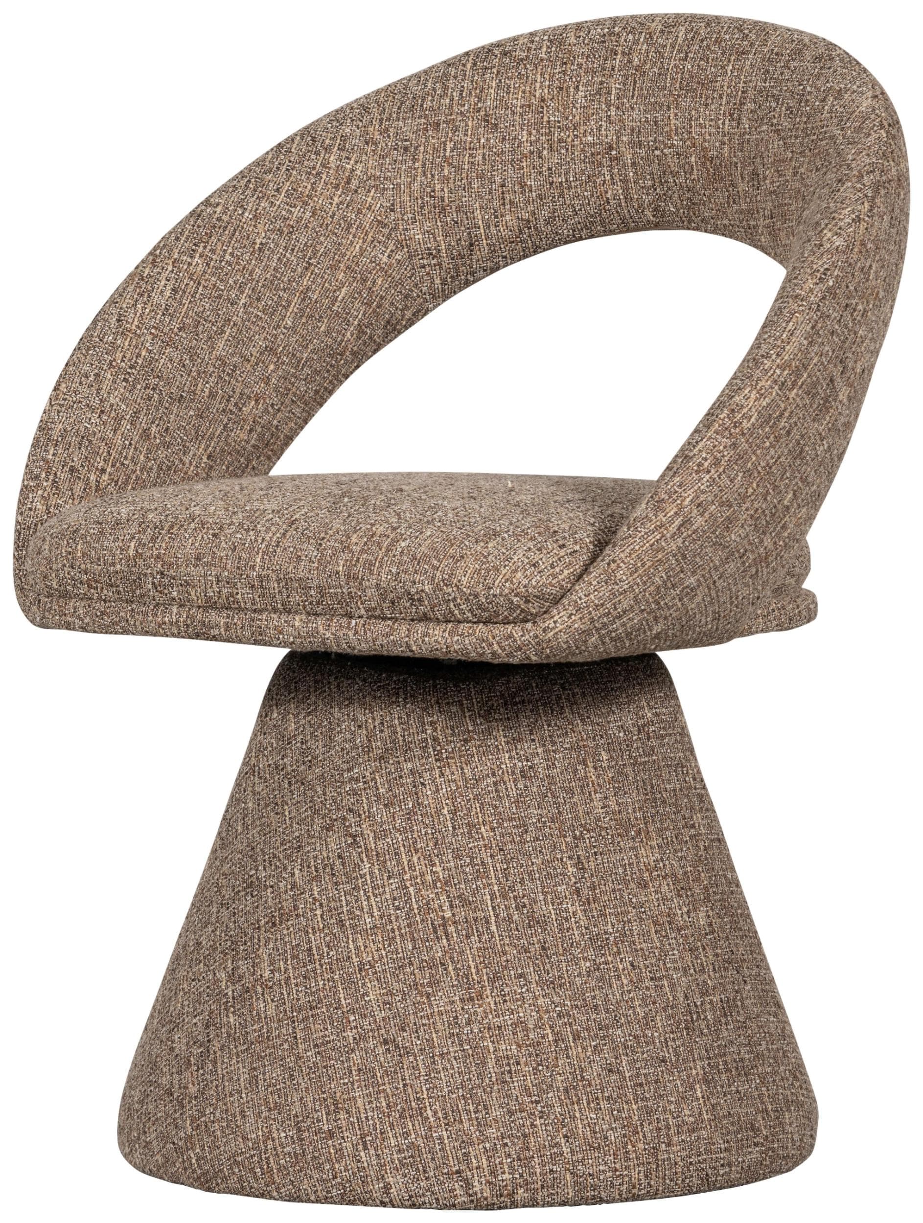 Armlehnstuhl Winter Naturfarben Textil Sessel
