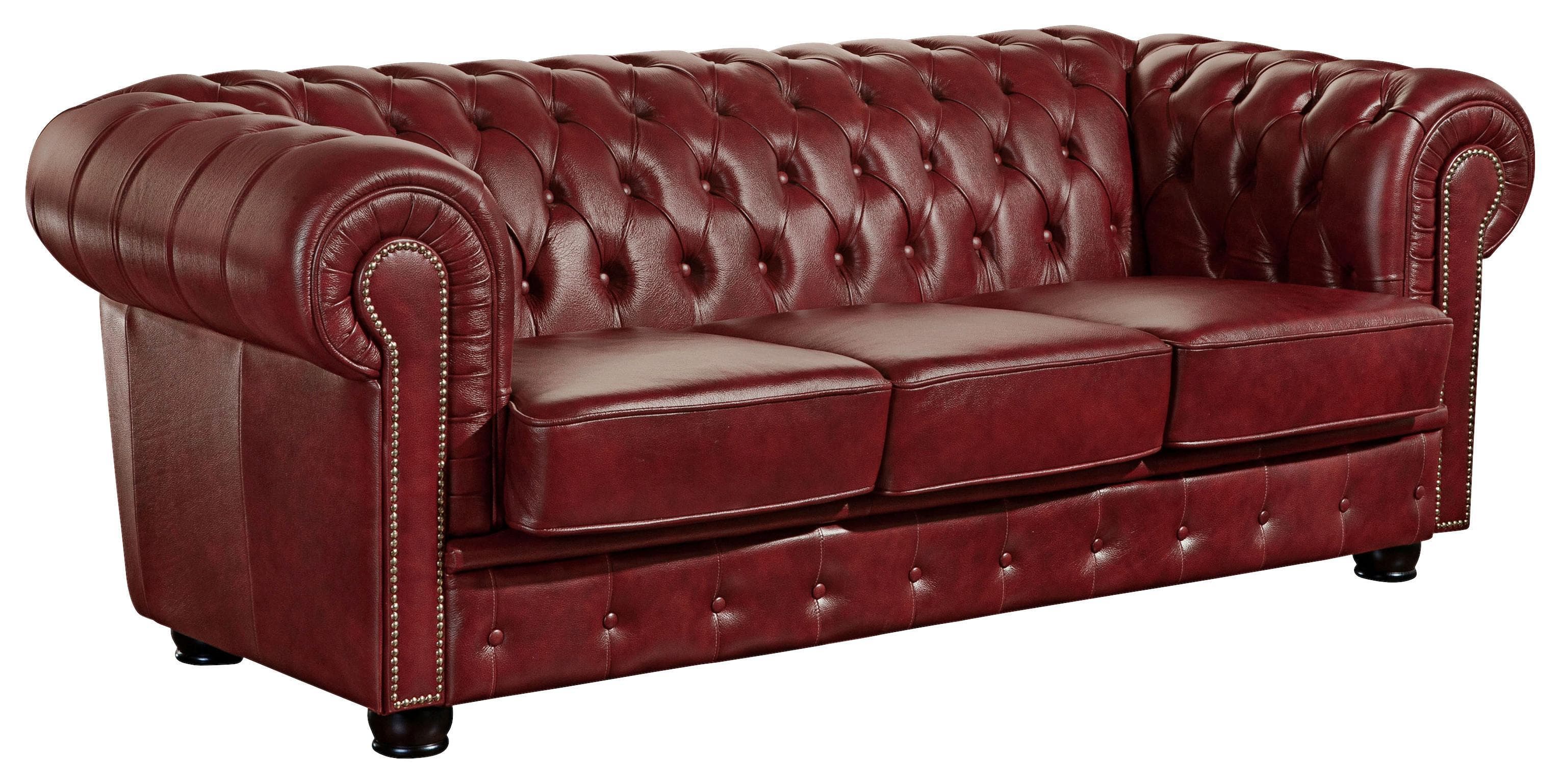 Max Winzer Chesterfield-Sofa Norwin Rot