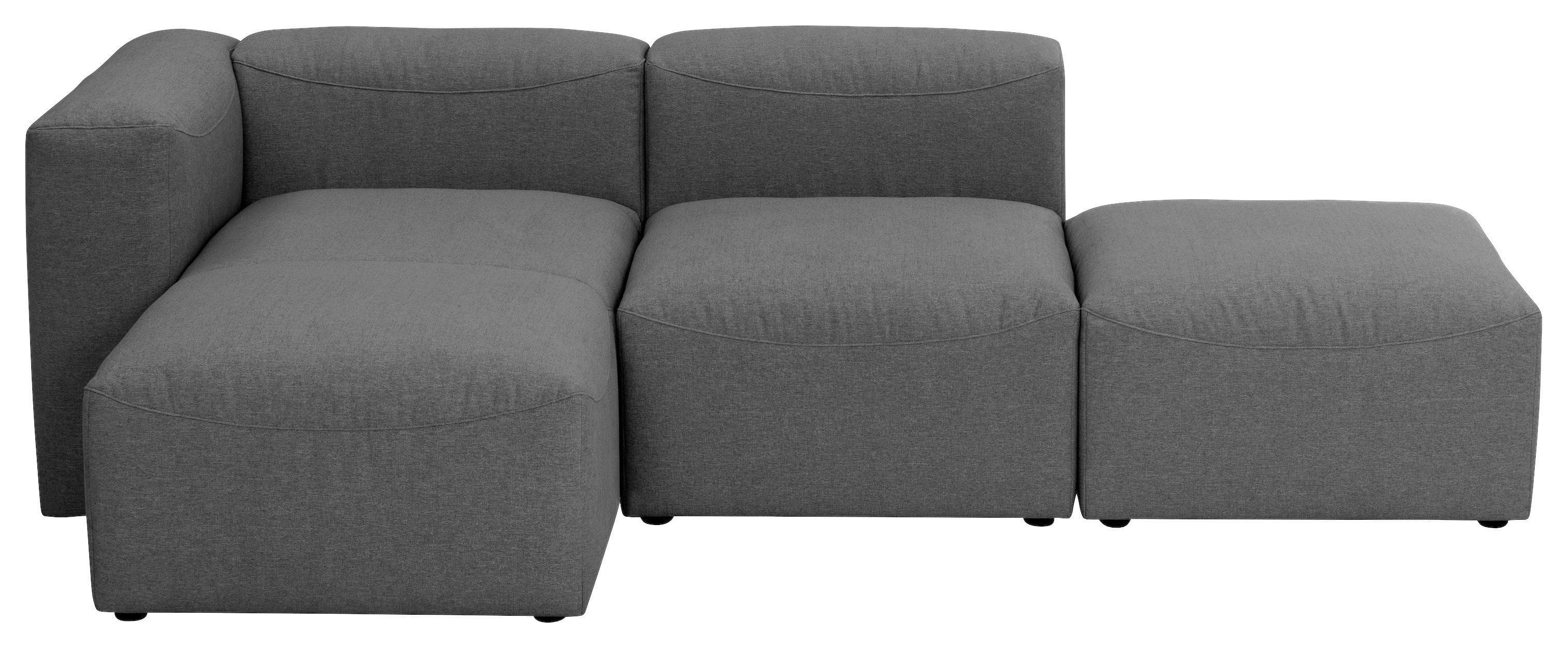 Max Winzer Ecksofa Lena in Anthrazit Flachgewebe