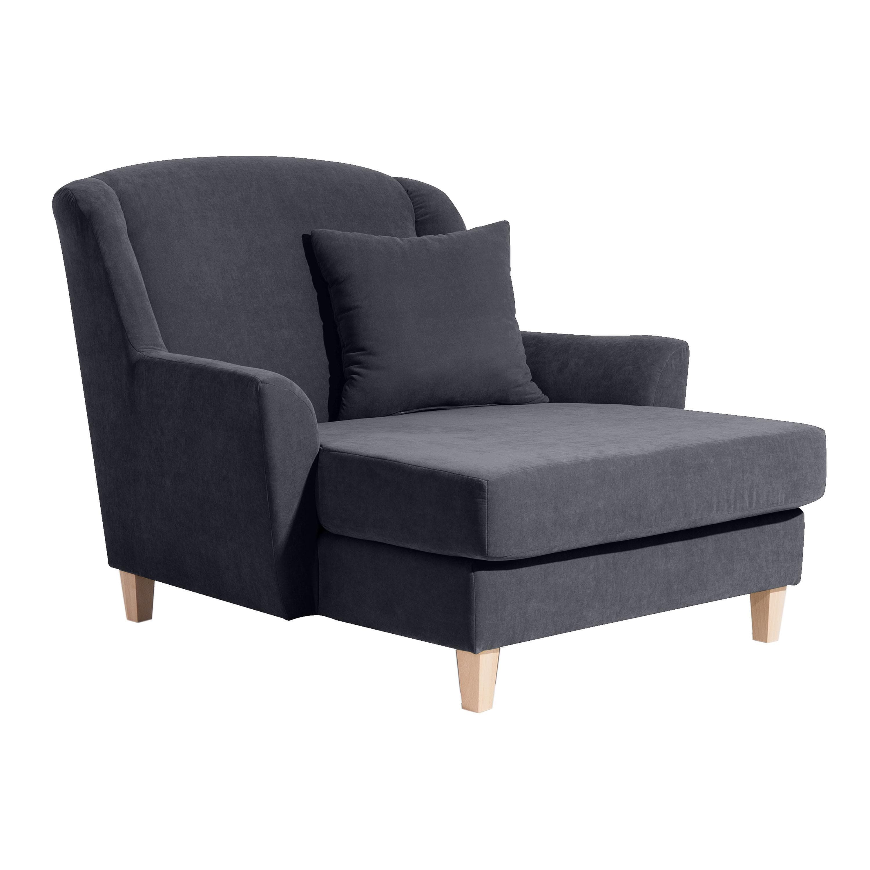 Max Winzer XXL-Sessel Judith Dunkelgrau Textil