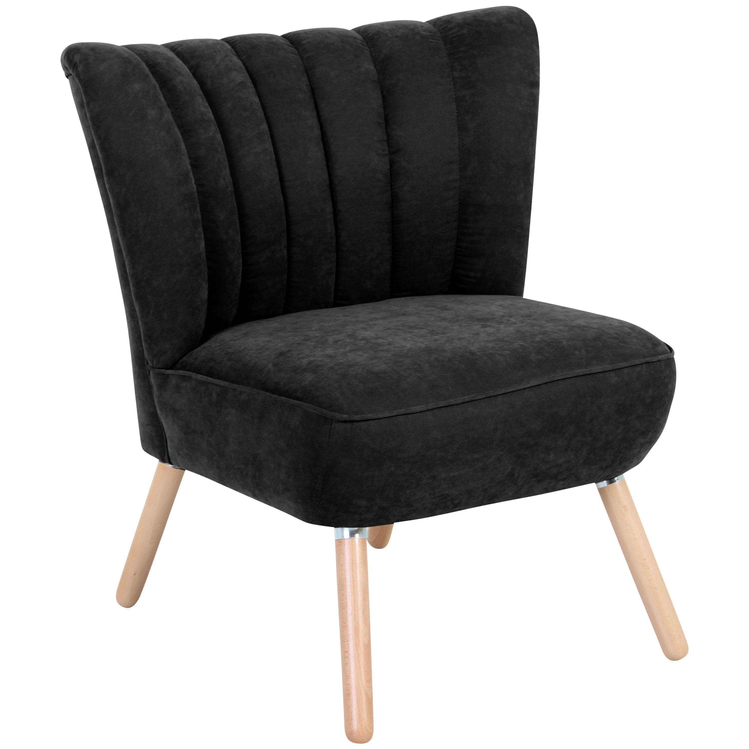 Max Winzer Sessel ALESSANDRO Schwarz Textil