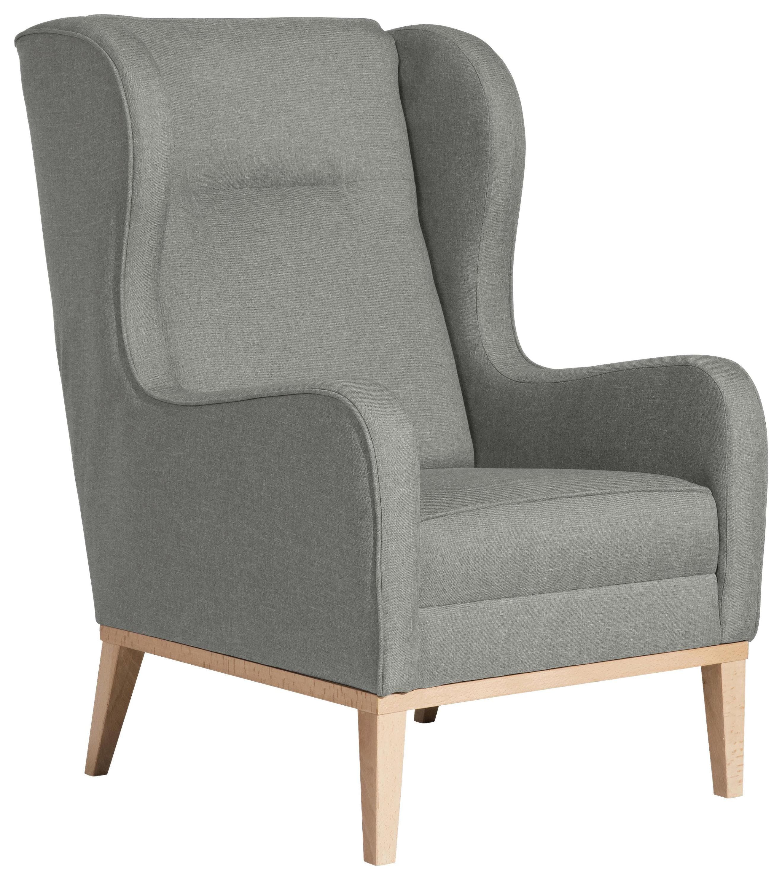 Max Winzer OHRENSESSEL ANGELO Hellgrau Textil