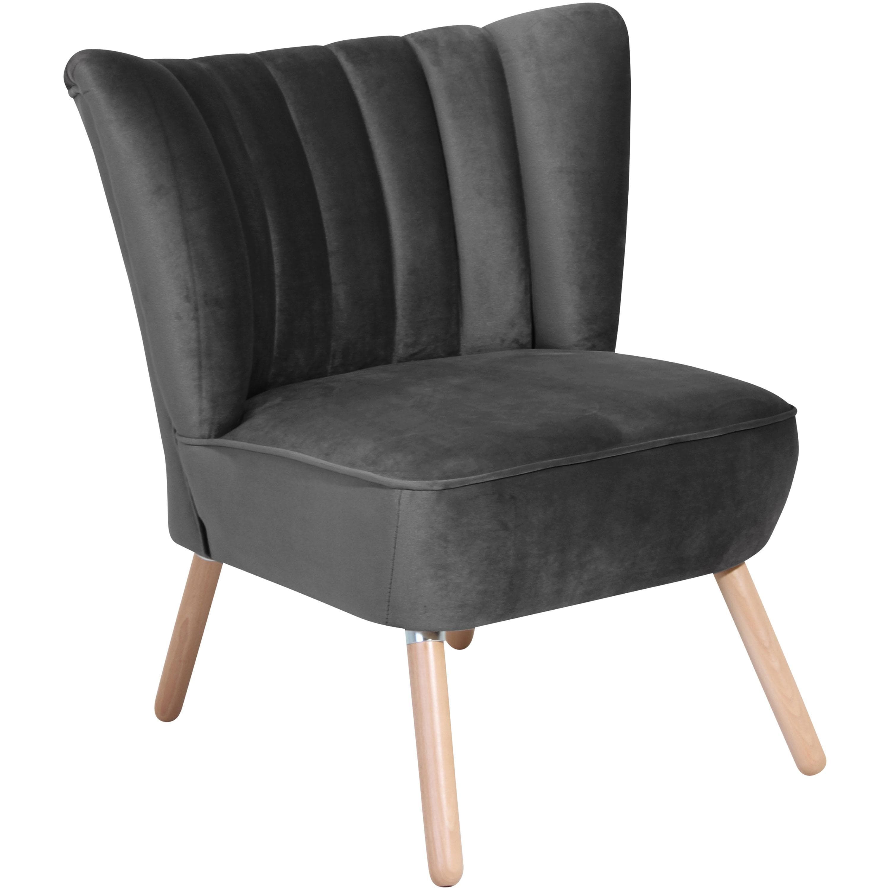 Max Winzer Sessel ALESSANDRO Dunkelgrau Textil