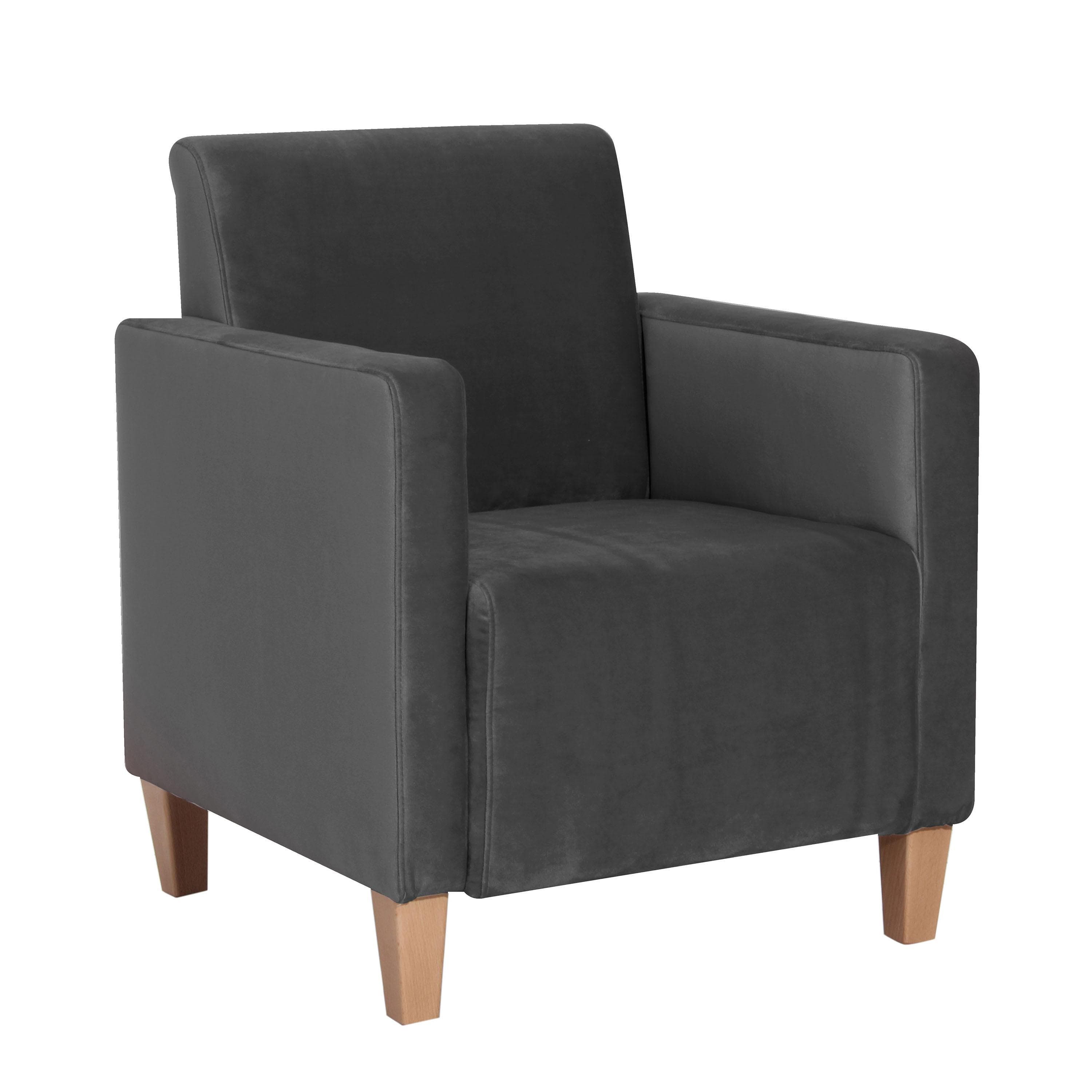 Max Winzer Sessel Milla Dunkelgrau Textil