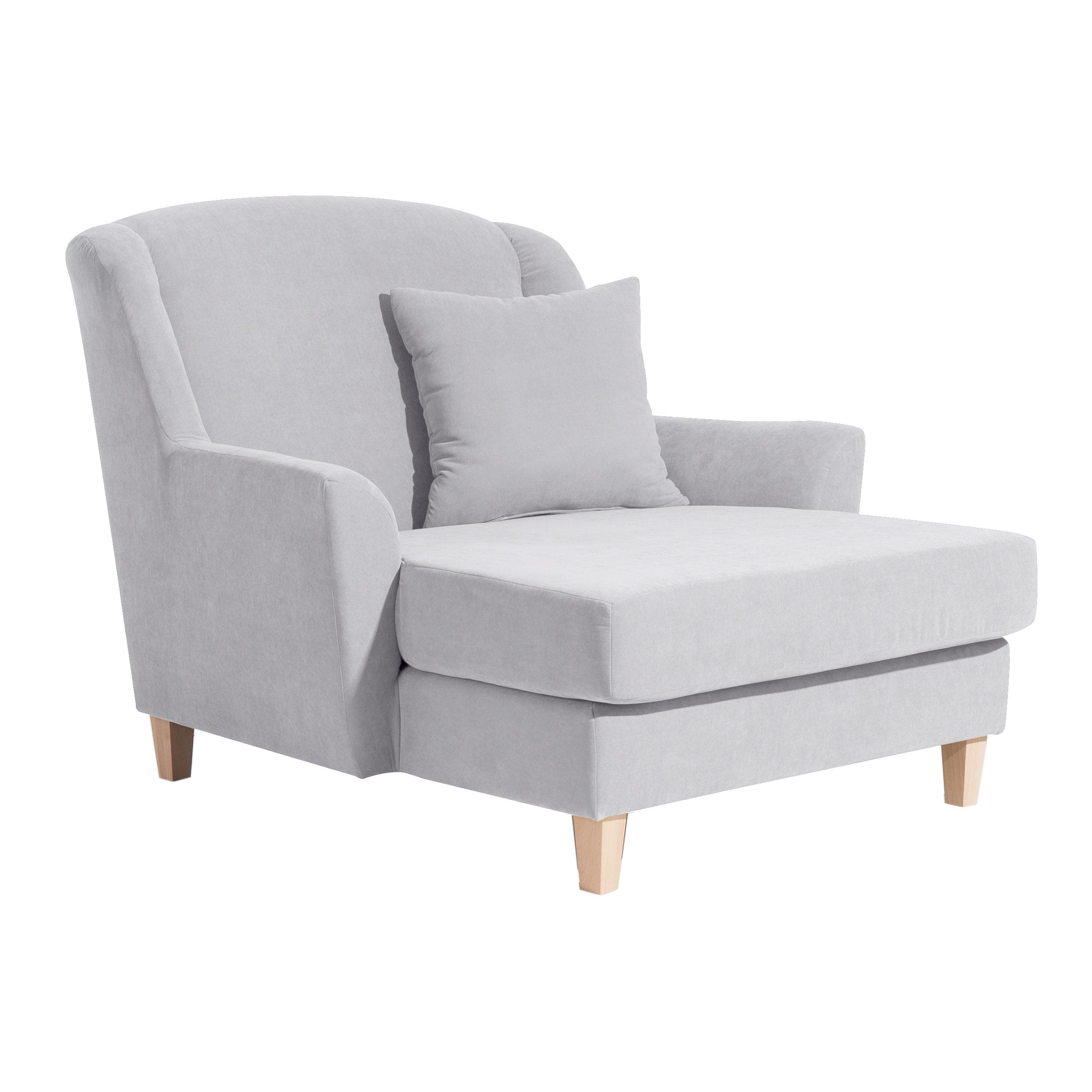 Max Winzer XXL-Sessel Judith Hellgrau Textil