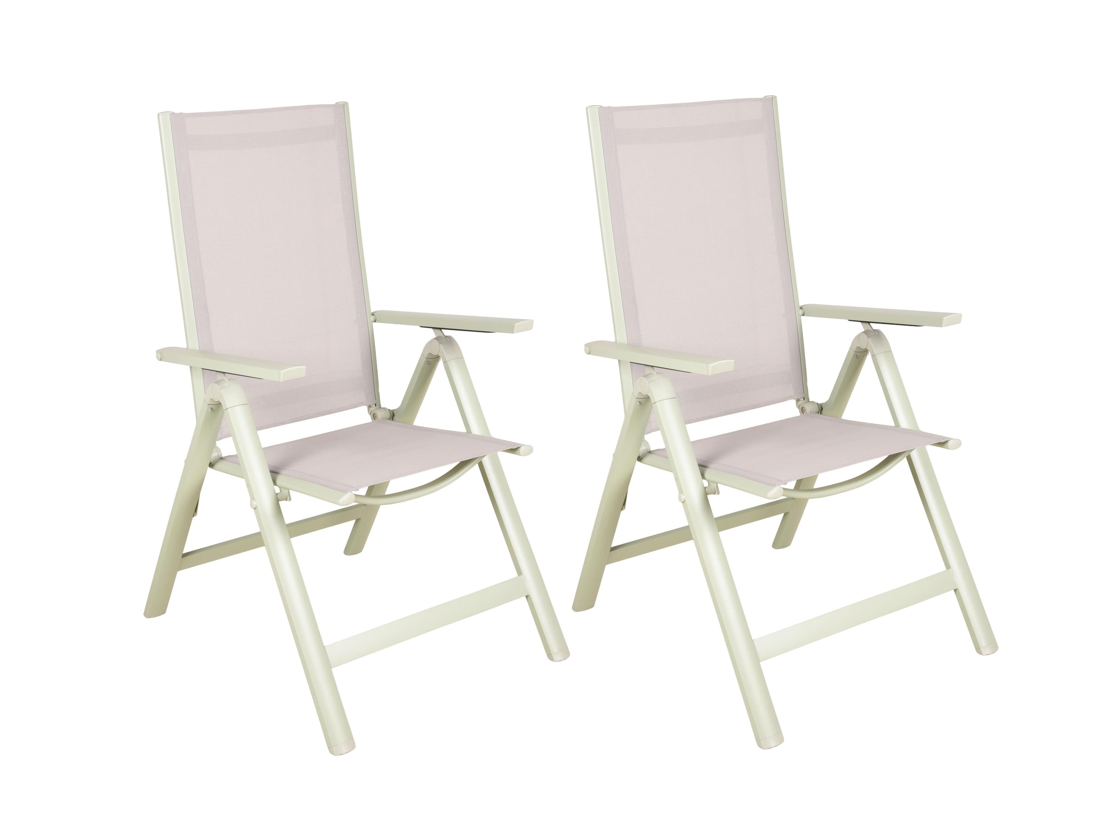 Gartenklappstuhl-Set Hochlehner Lenola 2er Set Grau Grün