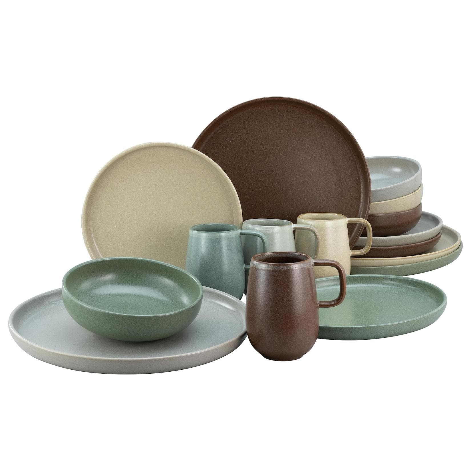 Creatable Serie Uno NATURAL Geschirrset 16-teilig Steinzeug