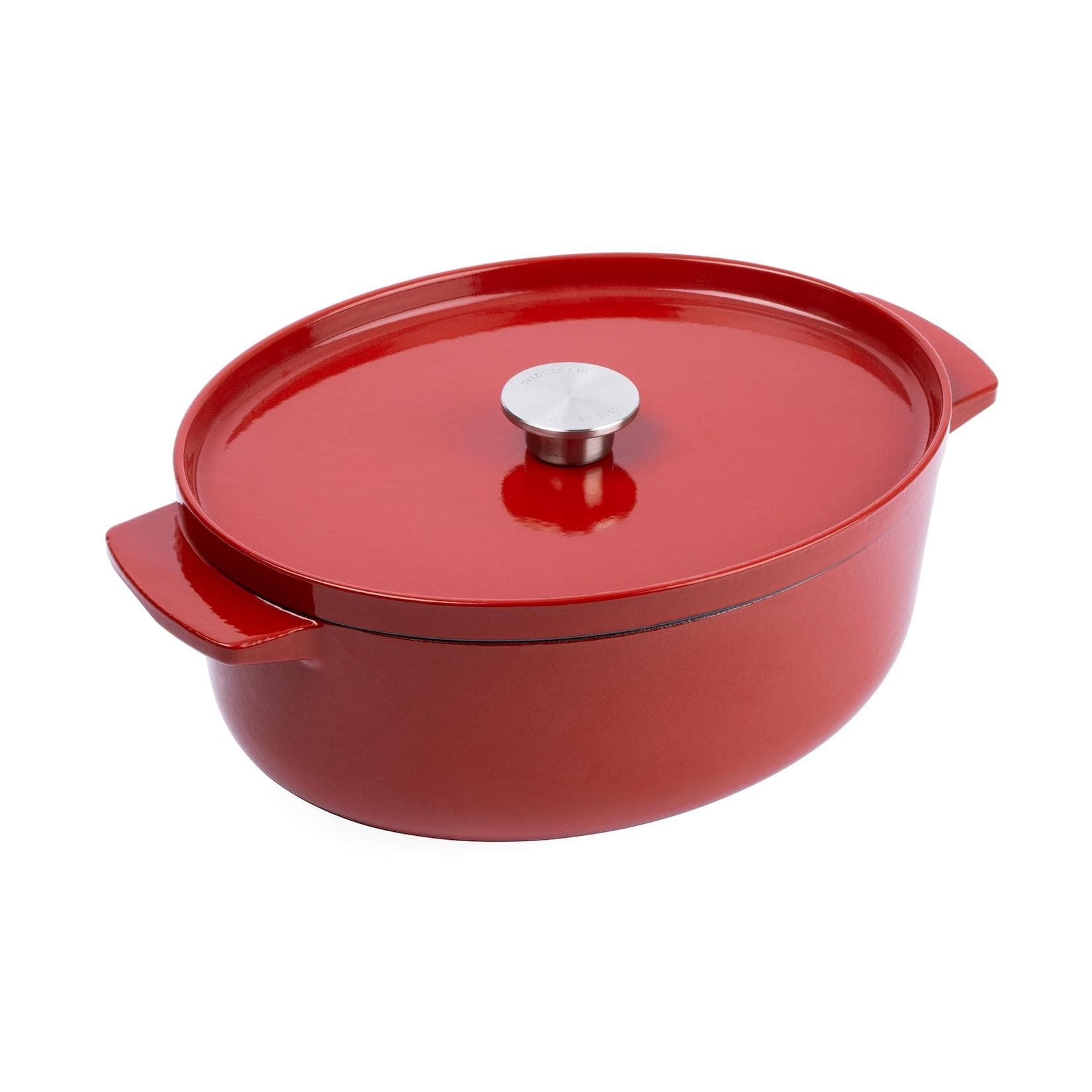 KitchenAid Bräter mit Deckel Oval 30cm Rot Gusseisen