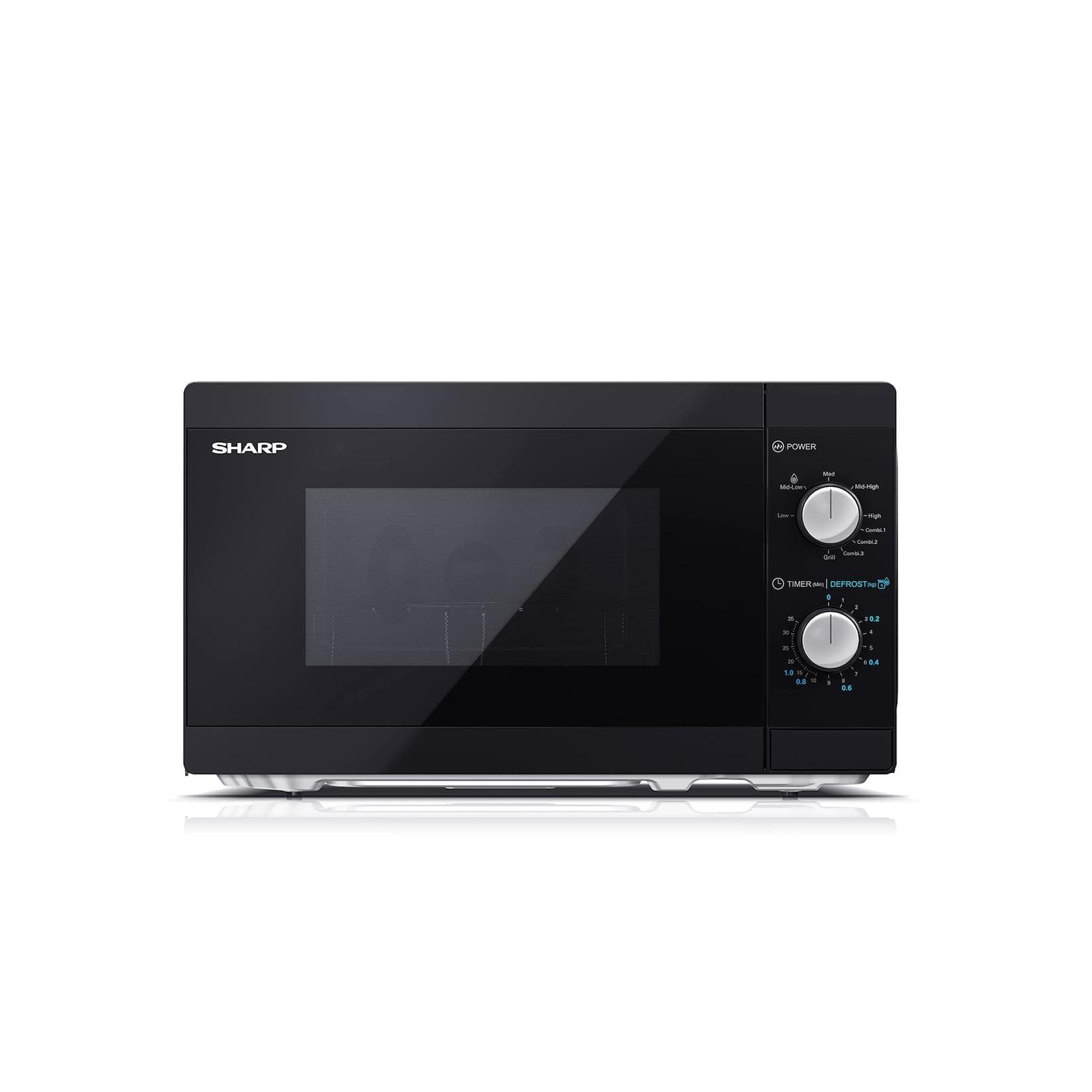 SHARP Mikrowelle YC-MG01E-B, 20 L, 5-Stufen, 800 W
