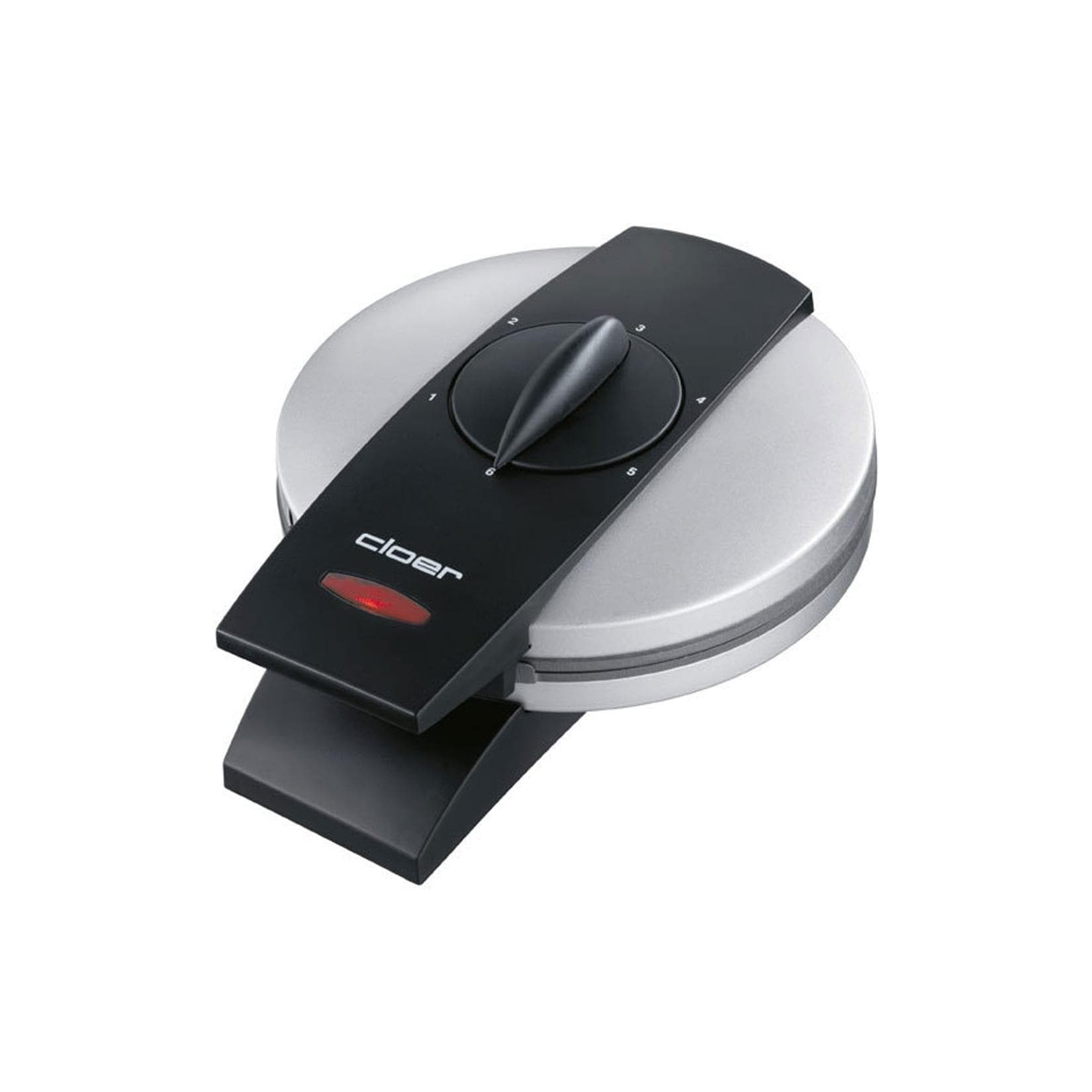 Cloer Waffeleisen 1629 Silber/Schwarz 930 Watt Herzform