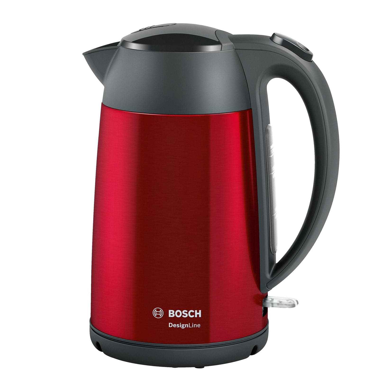 Bosch Wasserkocher DesignLine TWK3P424 1,7 Liter Rot/Grau