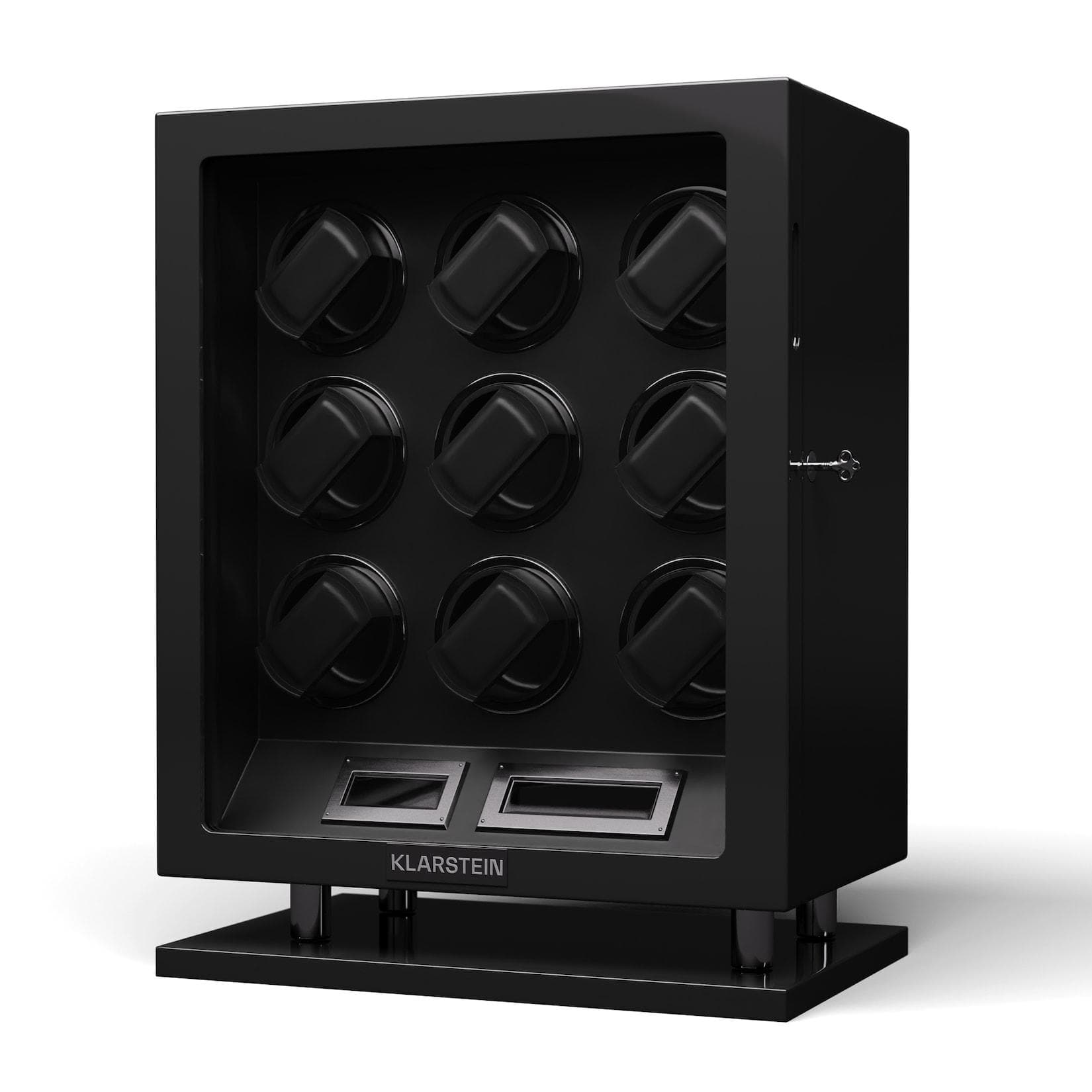 Klarstein Verdon 9 Uhrenbeweger Schwarz mit LED & Fernbedienung