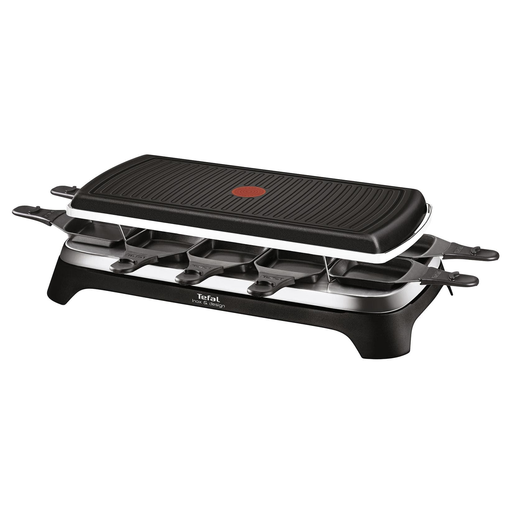 TEFAL RE 4588 Raclette-Grill Ambience mit 10 antihaftversiegelten Pfännchen