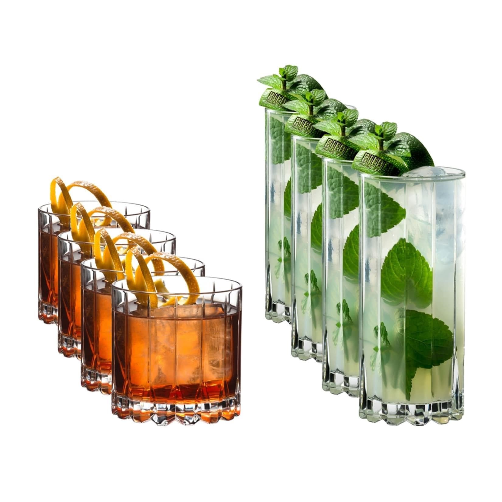 RIEDEL DSG ROCKS&HIGHBALL SET 8tlg Glas Transparent