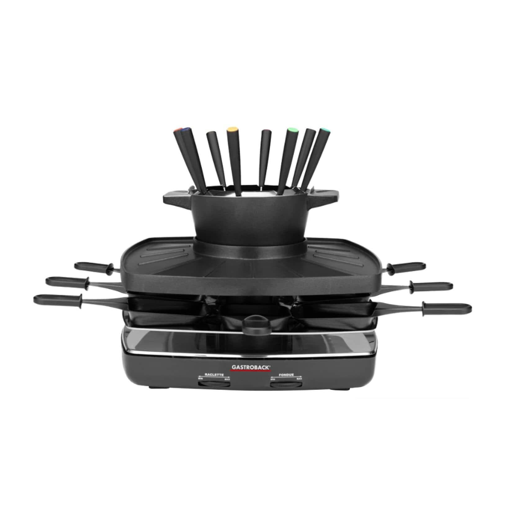 GASTROBACK Raclette Fondue Set Family & Friends für 8 Personen