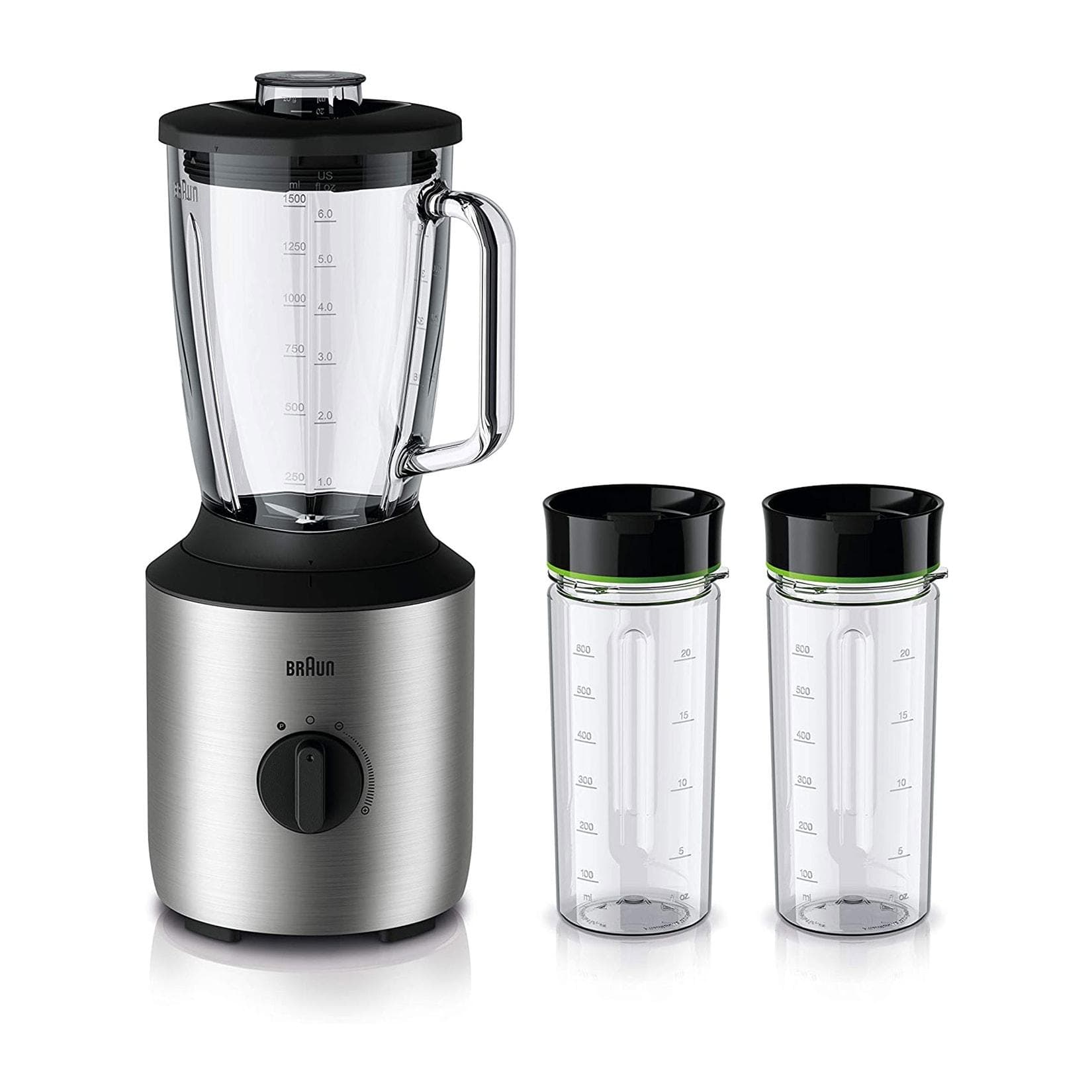Braun PowerBlend 3 Standmixer 800W Glaskrug Silber