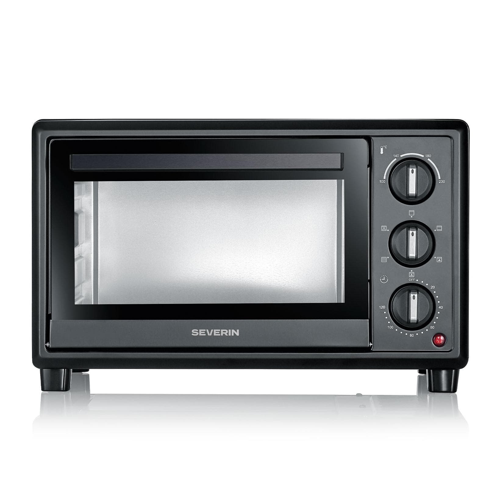 SEVERIN TO 2079 Back- und Toastofen Schwarz/Silber Modern