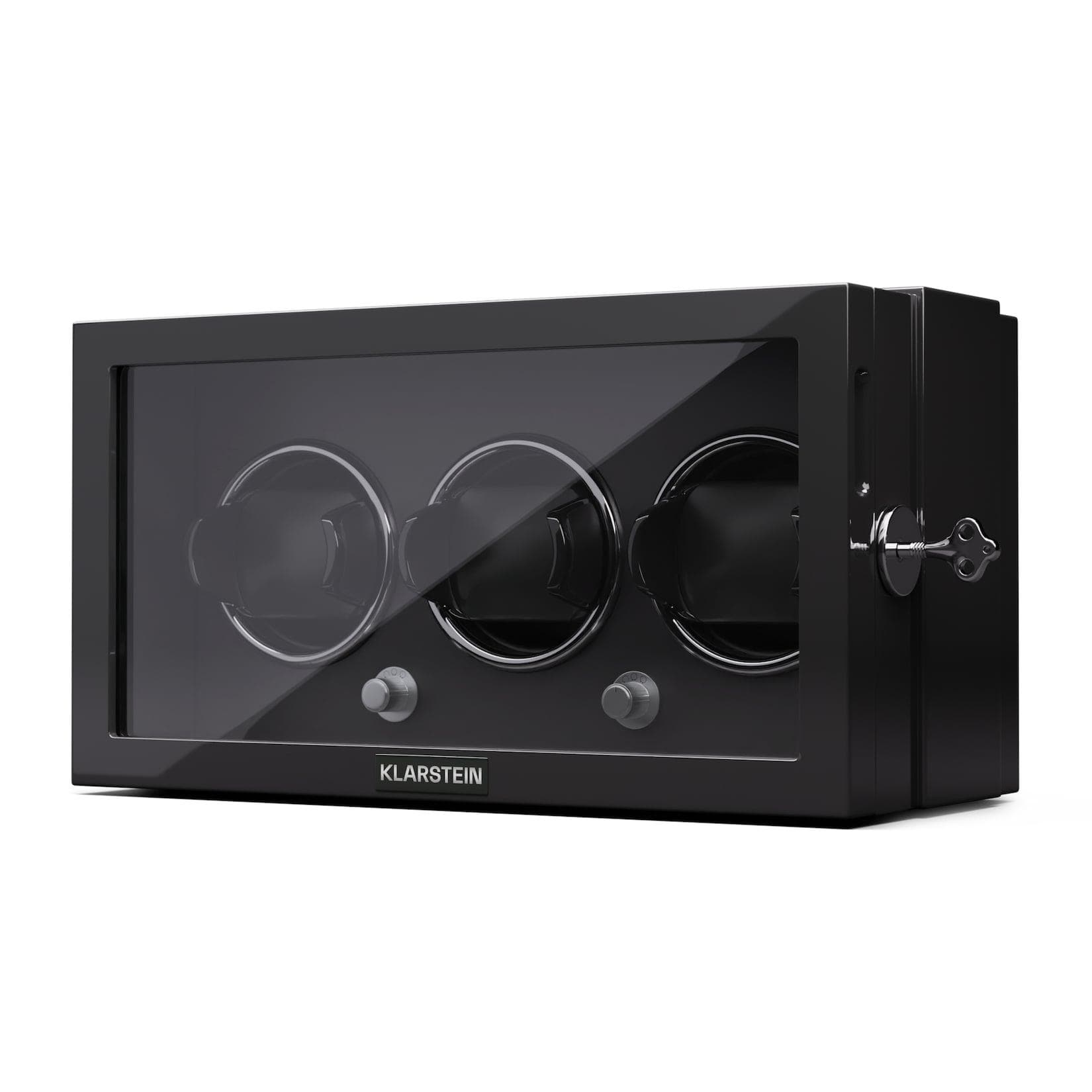Klarstein Sarthe 3 Uhrenbeweger Schwarz mit LED & Schloss