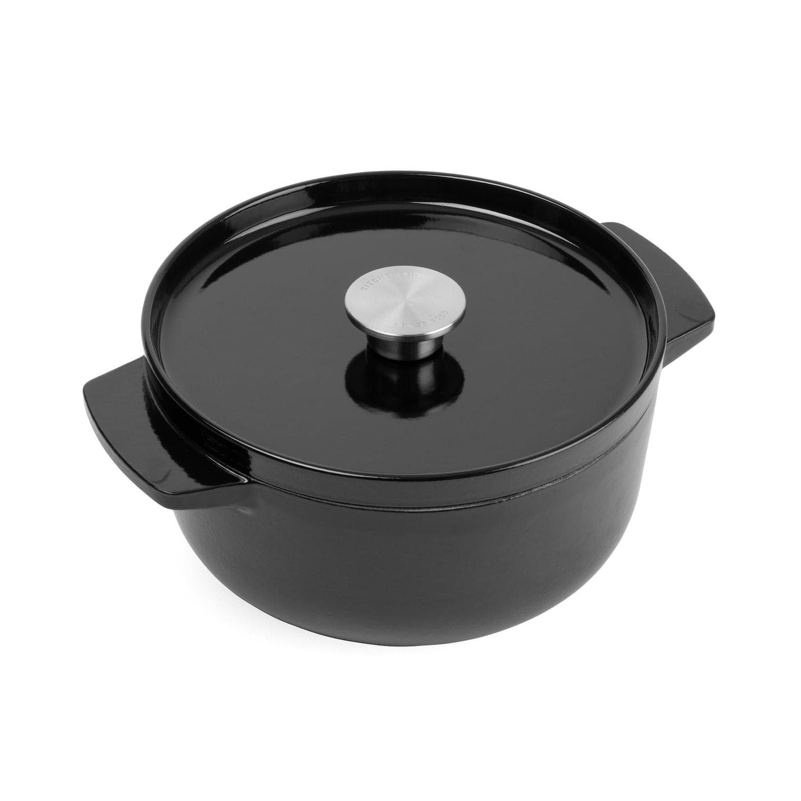 KitchenAid Bräter mit Deckel 22cm 3.3L Schwarz Gusseisen
