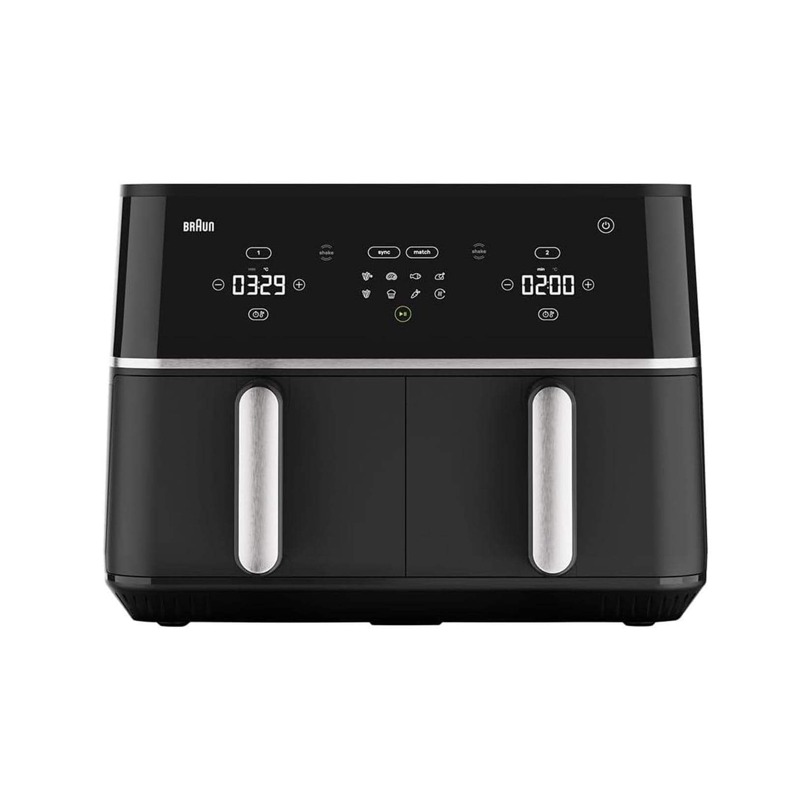 BRAUN Heißluftfritteuse TwinCook TD 5030 I BK Schwarz