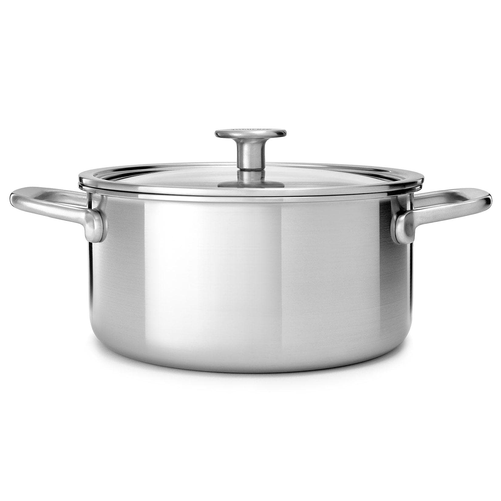 KitchenAid Kasserolle 24cm Edelstahl mit Glasdeckel 4.9L