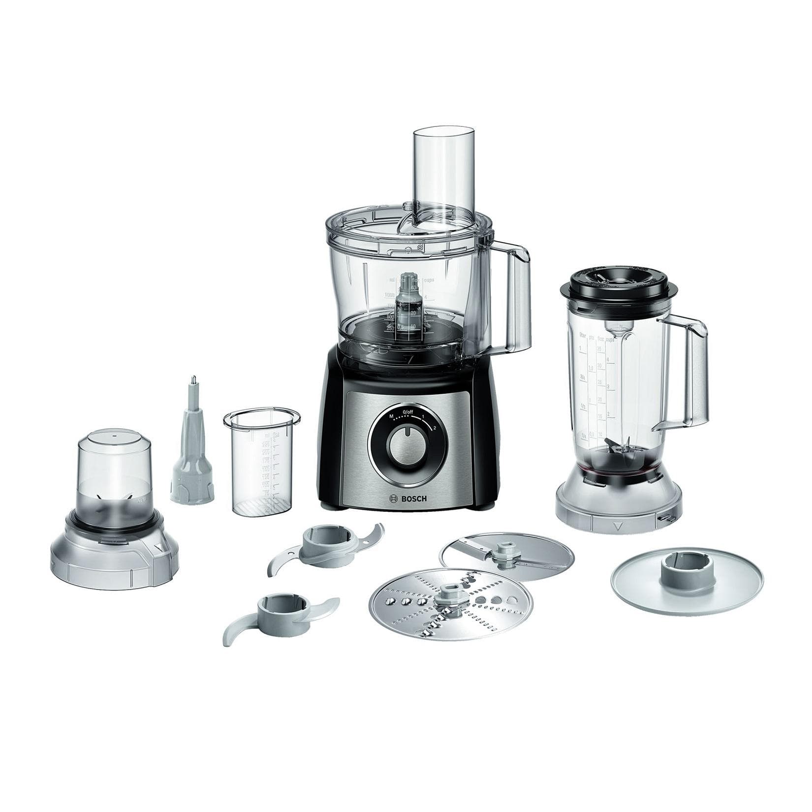 Bosch Küchenmaschine MCM3PM386 MultiTalent 3 Plus Schwarz/Silber