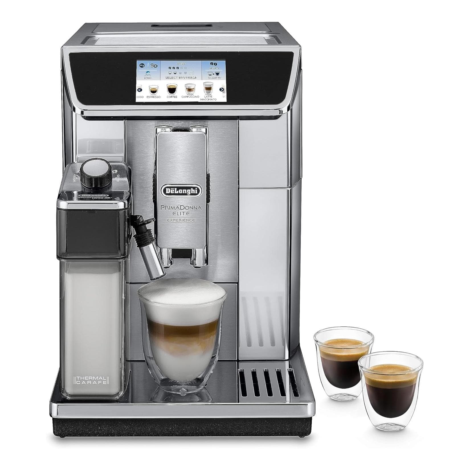 De'Longhi PrimaDonna Elite Experience Kaffeevollautomat Silber