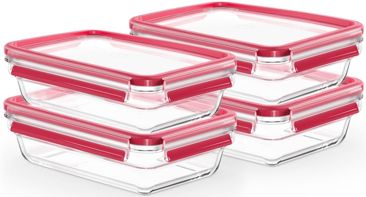 EMSA Clip & Close Glas Frischhaltedose Rot 100% Auslaufsicher