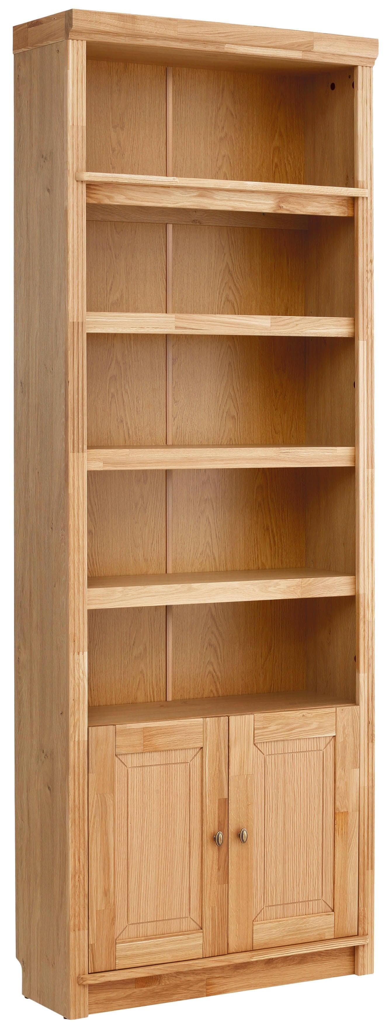 OTTO HOME Bücherregal Soeren Eiche 7 Fächer 2 Türen Landhaus-Stil