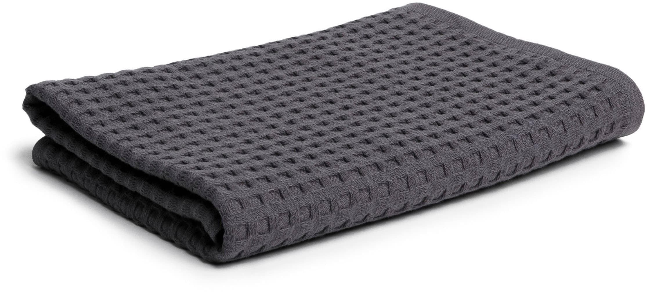 Möve Handtuch Piquée Grau Waffelpiqué 1-Stück