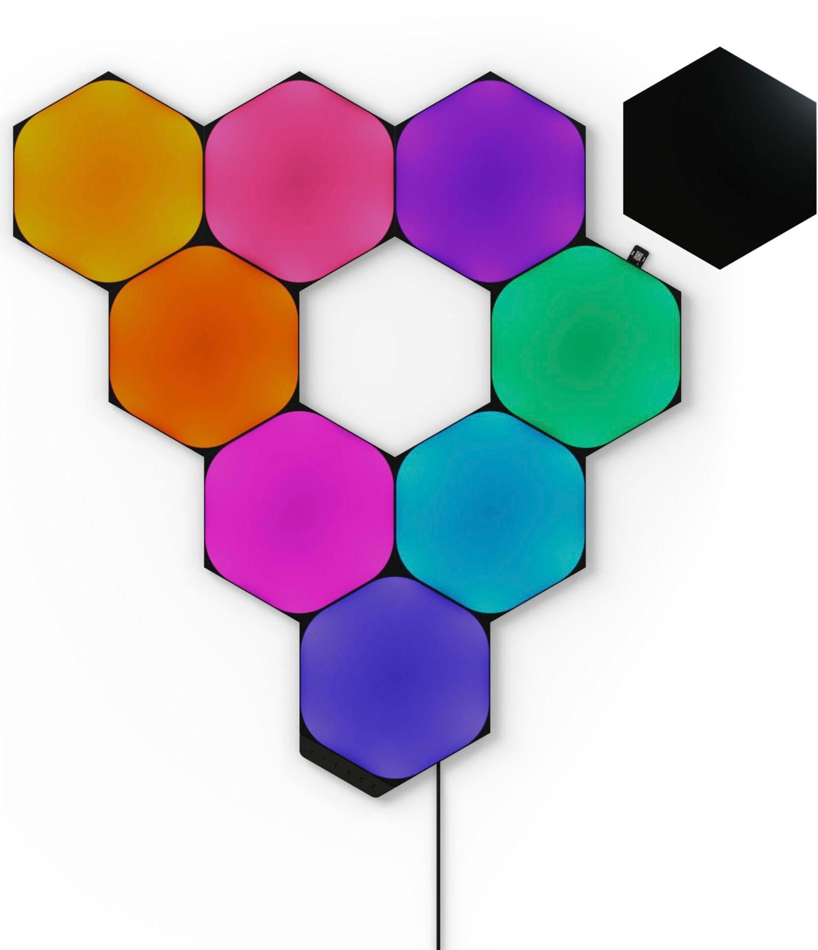 Nanoleaf LED Dekolicht Nanoleaf Shapes Ultra Black Hexagons Starter Kit - 9PK, LED fest integriert, Modulares Stecksystem, Smarte Technologie