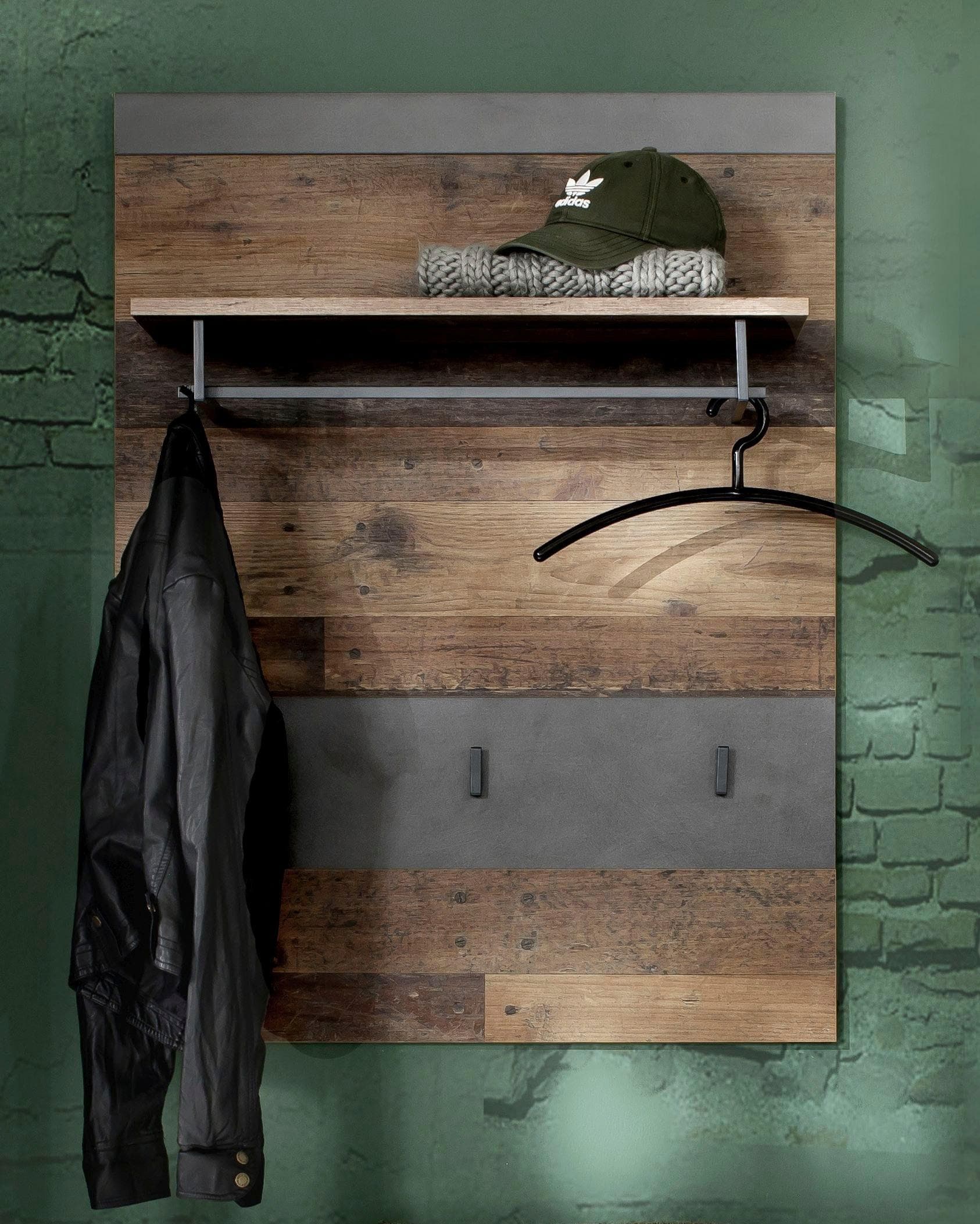 INOSIGN Garderobenpaneel Ilana Grau Industrial Style