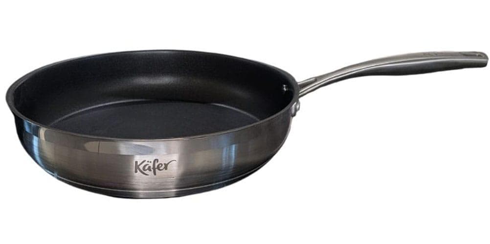 KÄFER Edelstahlpfanne 28 cm Silber Antihaft Induktion