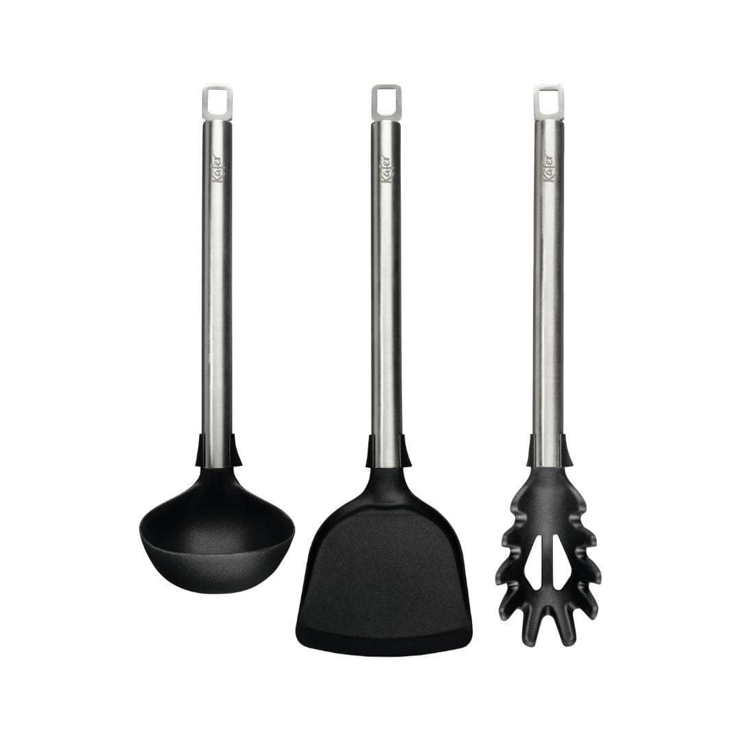 Feinkost Käfer Kochbesteck-Set 3-tlg. Edelstahl & Silikon