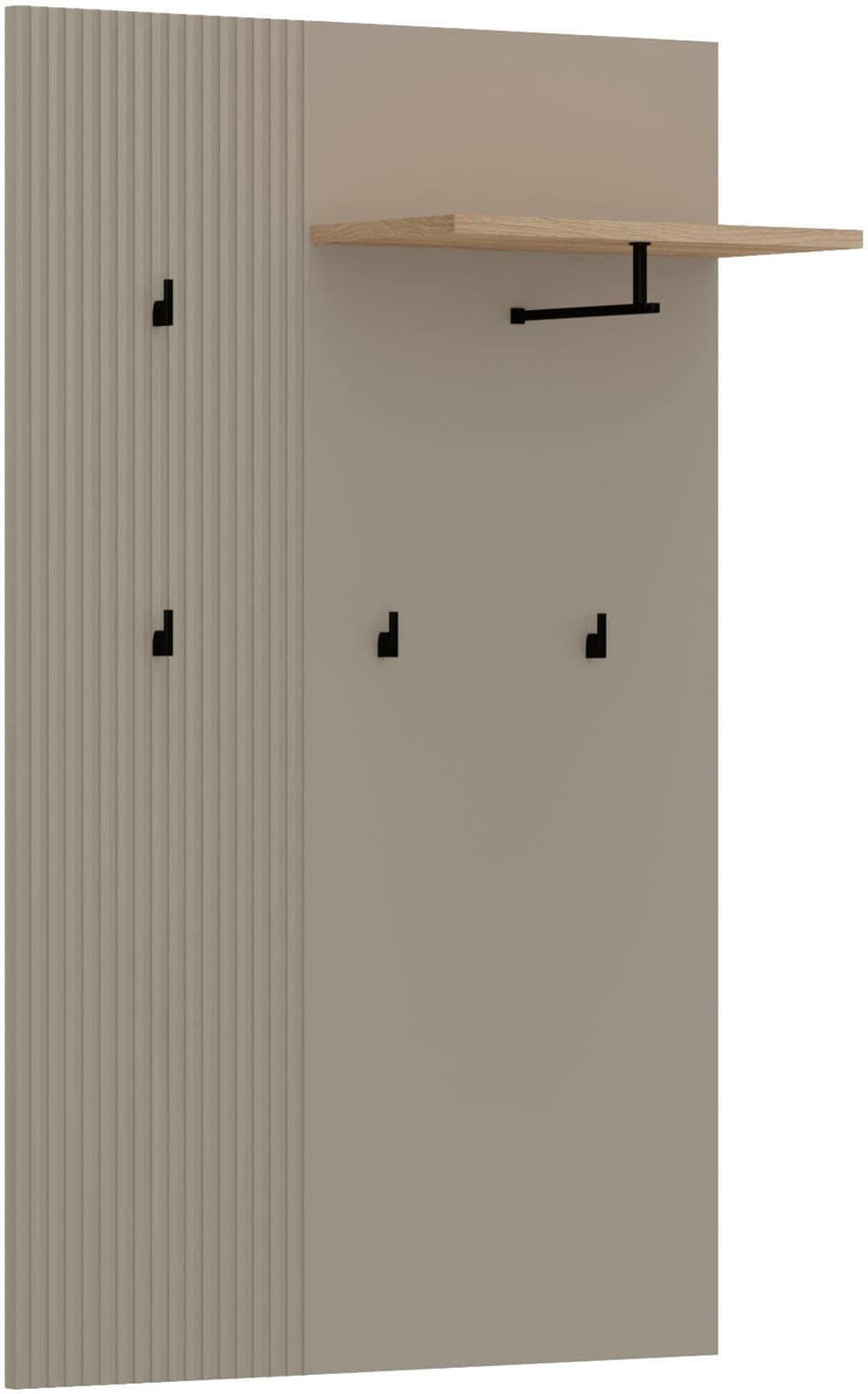 HOME AFFAIRE Garderobenpaneel Luminara Beige Eiche Wandgarderobe