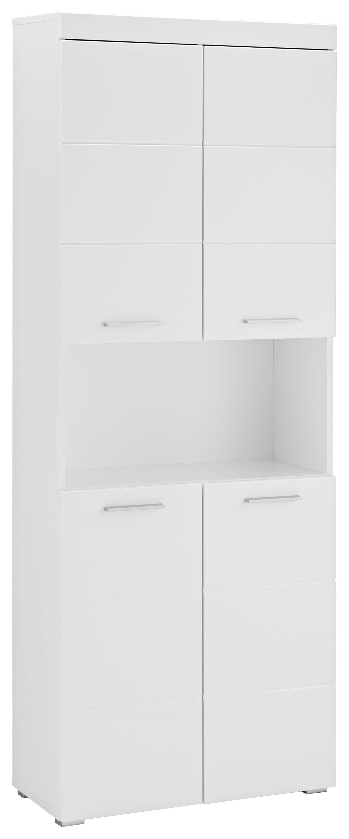 WELLTIME Hochschrank Avena Weiß Hochglanz 4-türig