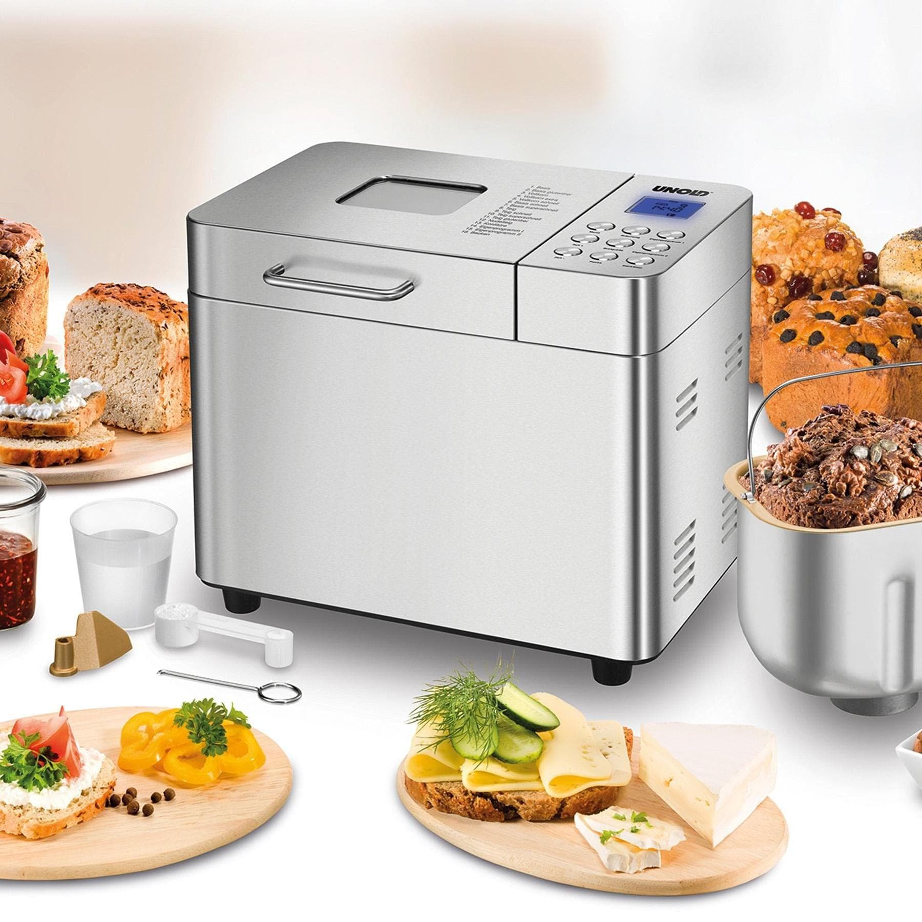 UNOLD Brotbackautomat Backmeister Edel 68456 Silber Edelstahl