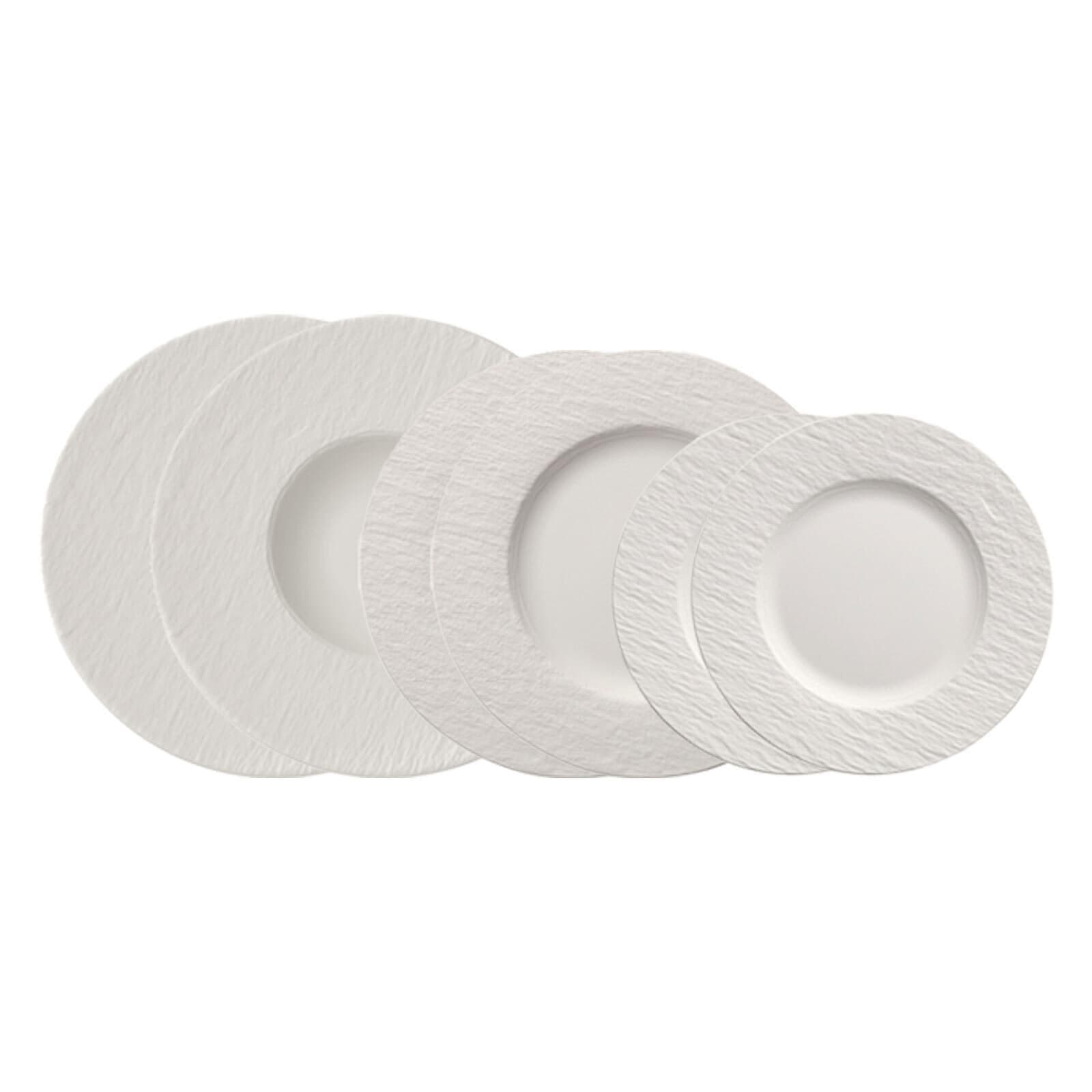 Villeroy & Boch Manufacture Rock blanc Teller-Set 6-tlg. Weiß