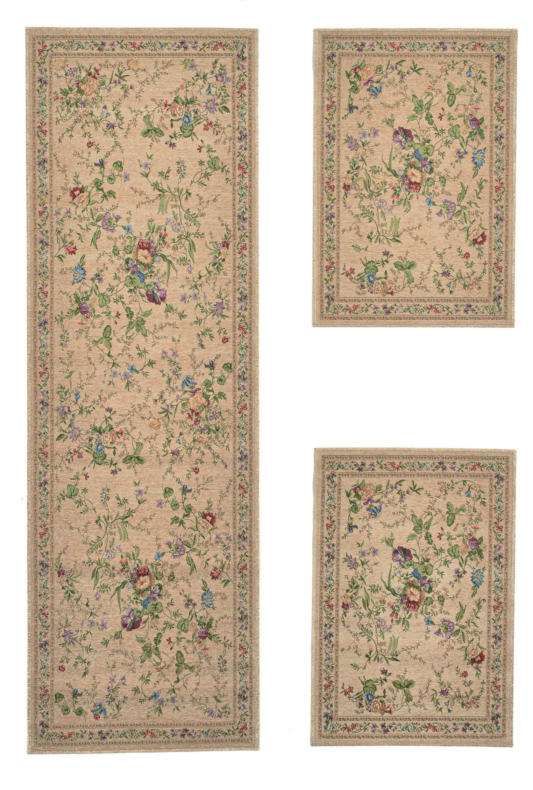 THEKO Bettumrandung Flomi Sagrini Beige Floral