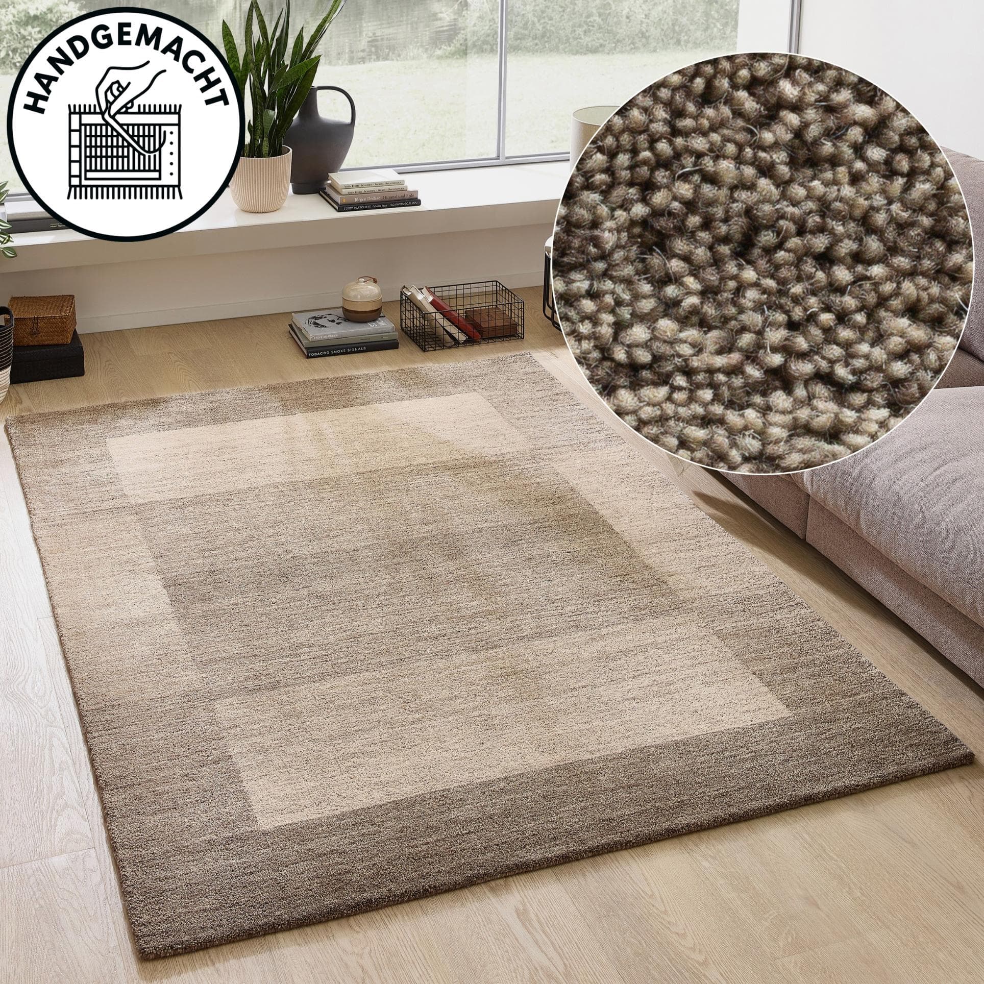 Theko Gabbeh Super Wollteppich Braun Handgewebt