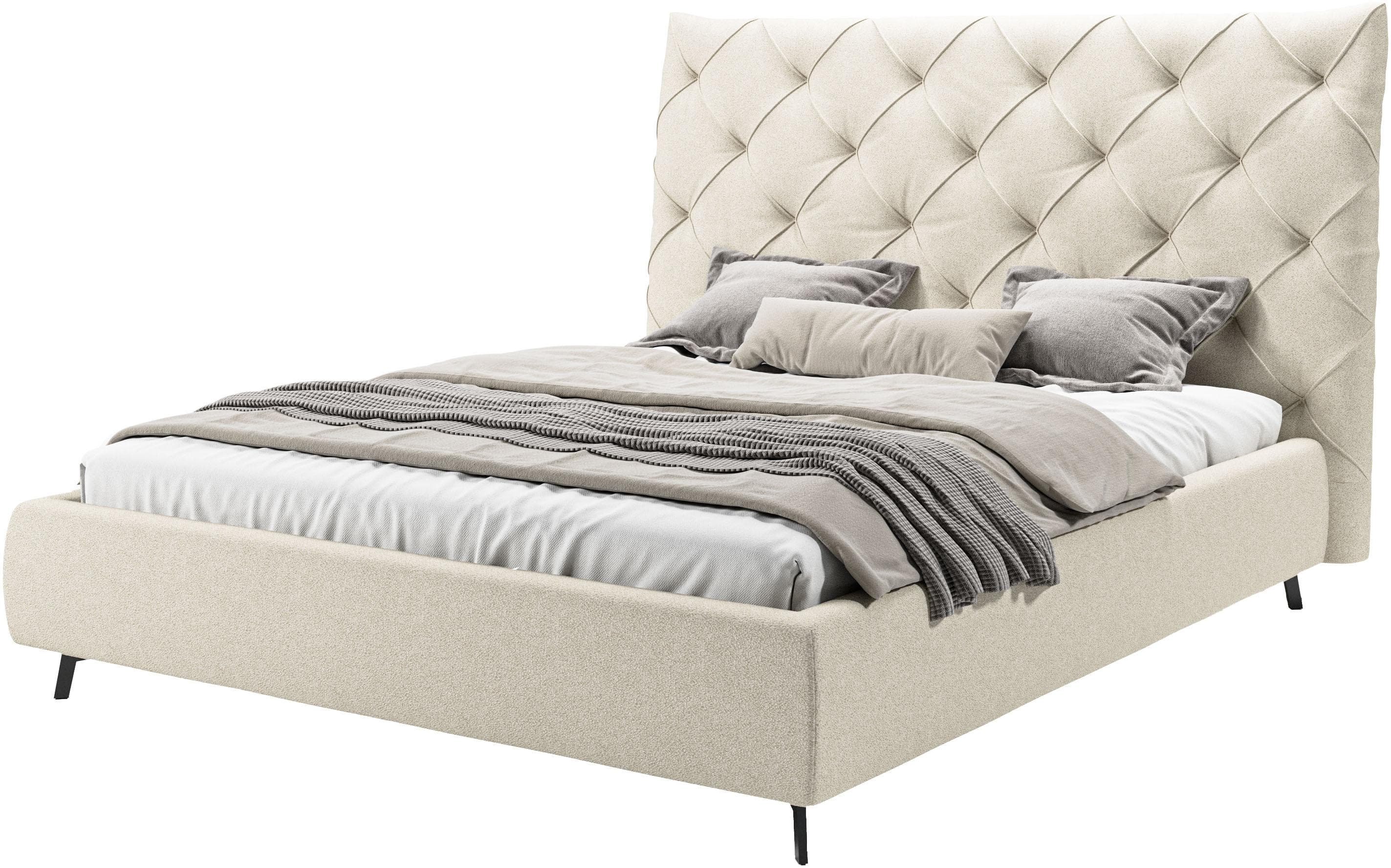 Home Affaire Maxime Polsterbett Beige Bouclé 180x220 cm