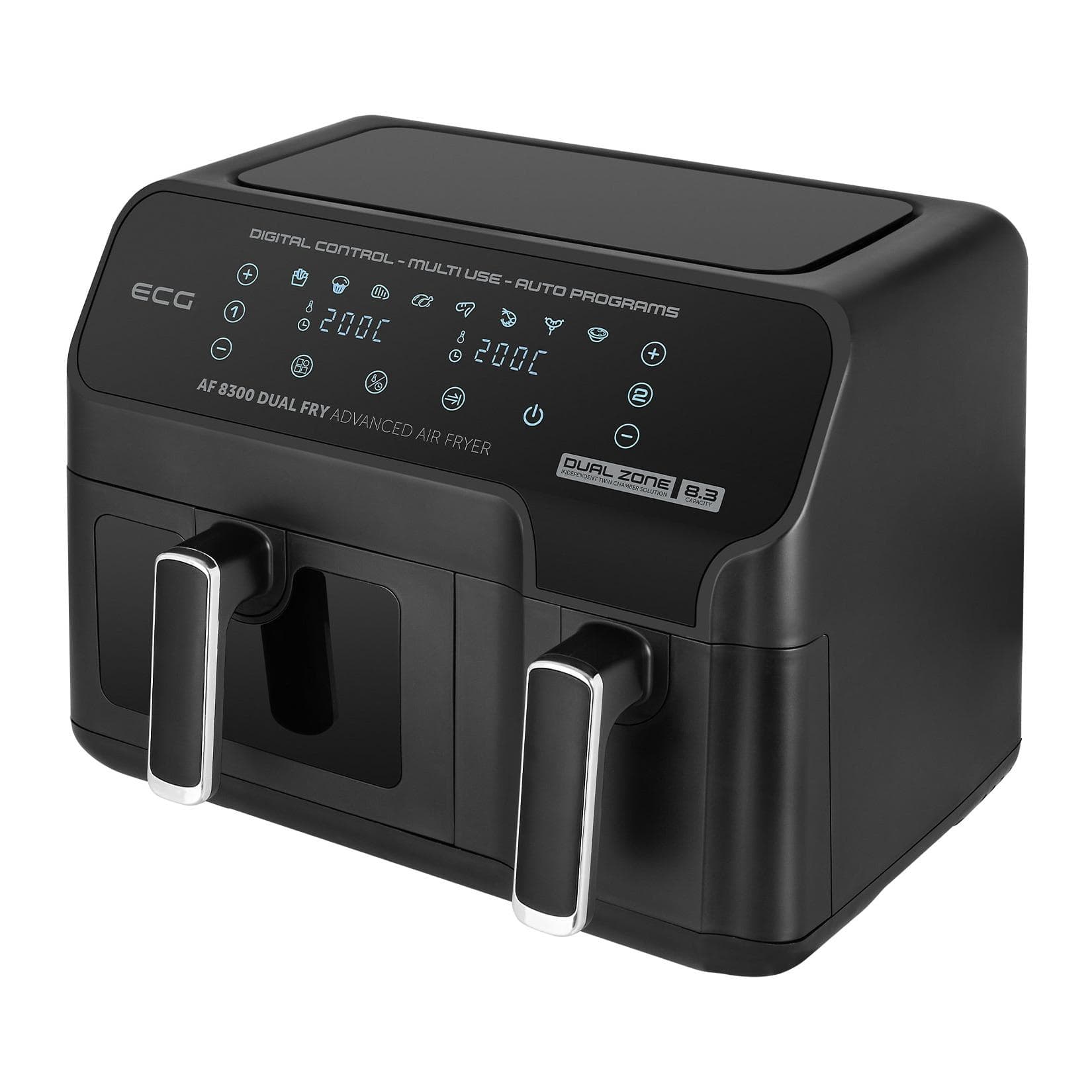 ECG AF 8300 DUAL FRY HL.FRITT. Fritteuse ohne Öl