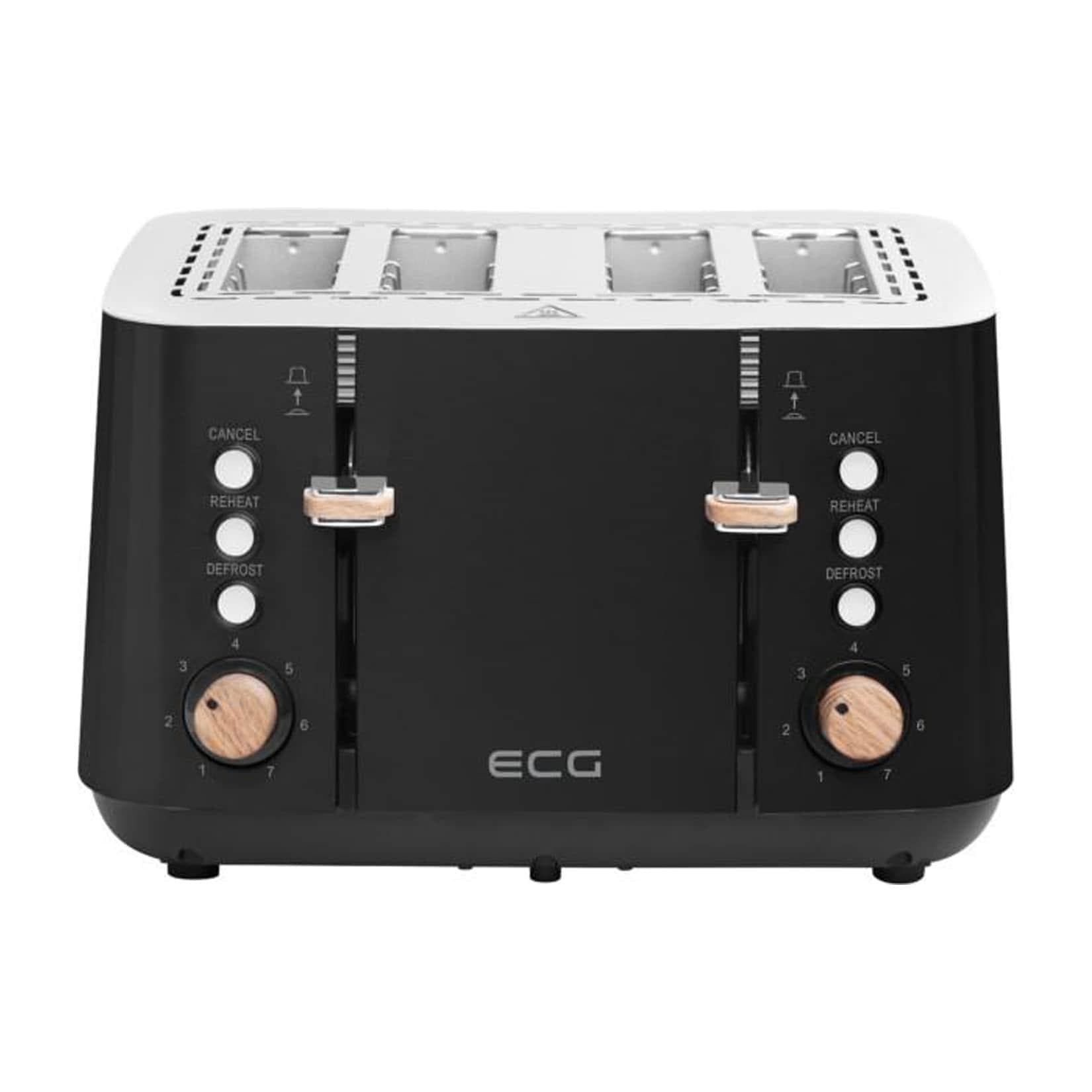ECG ST 2768 Timber Toaster Schwarz 4 Fächer