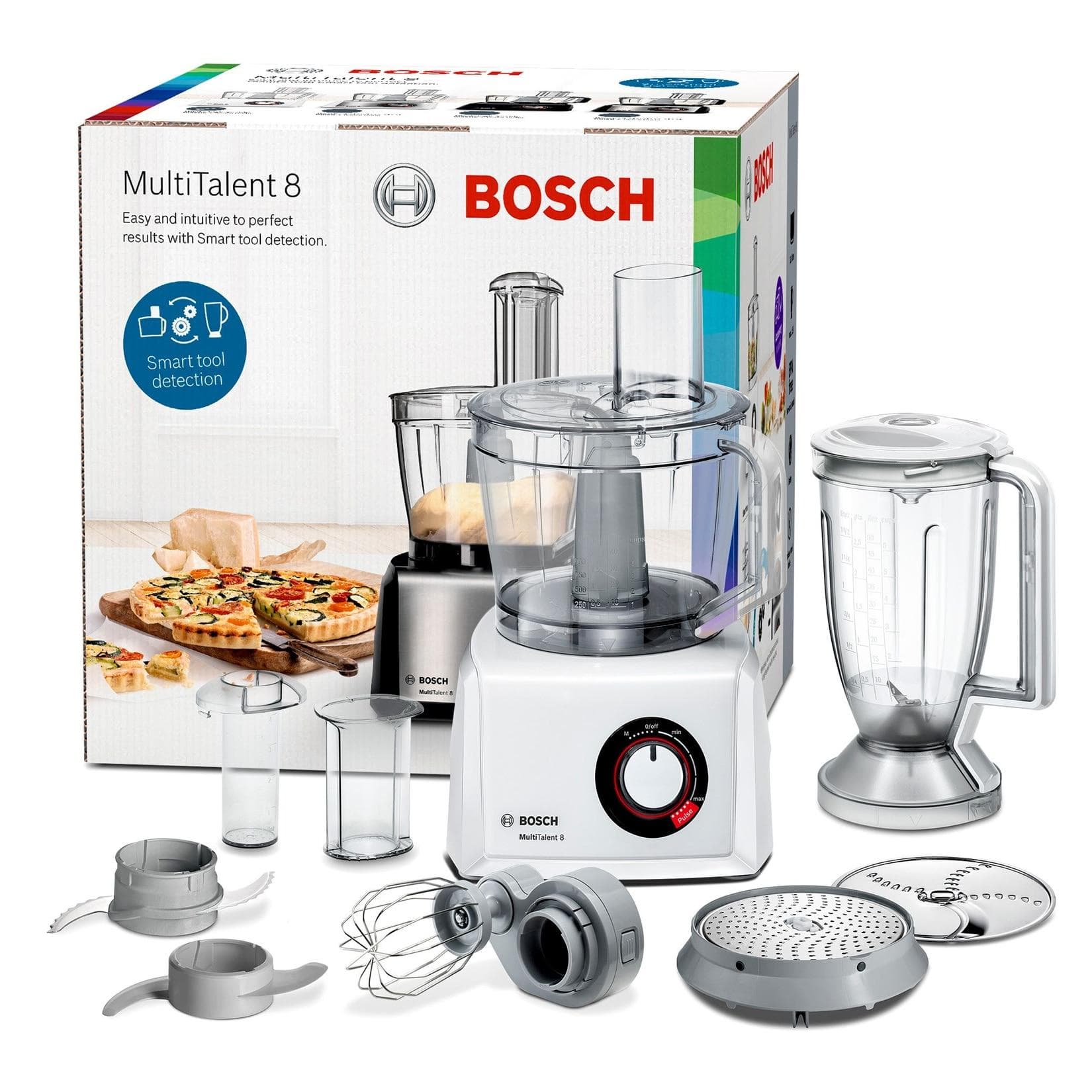 Bosch Kompakt-Küchenmaschine MultiTalent 8 weiß 1.000 Watt